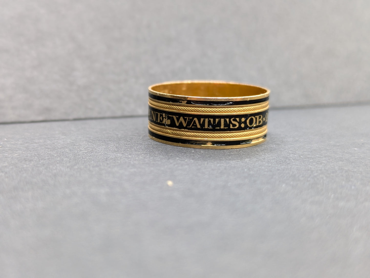 Black Enamel Mourning Band