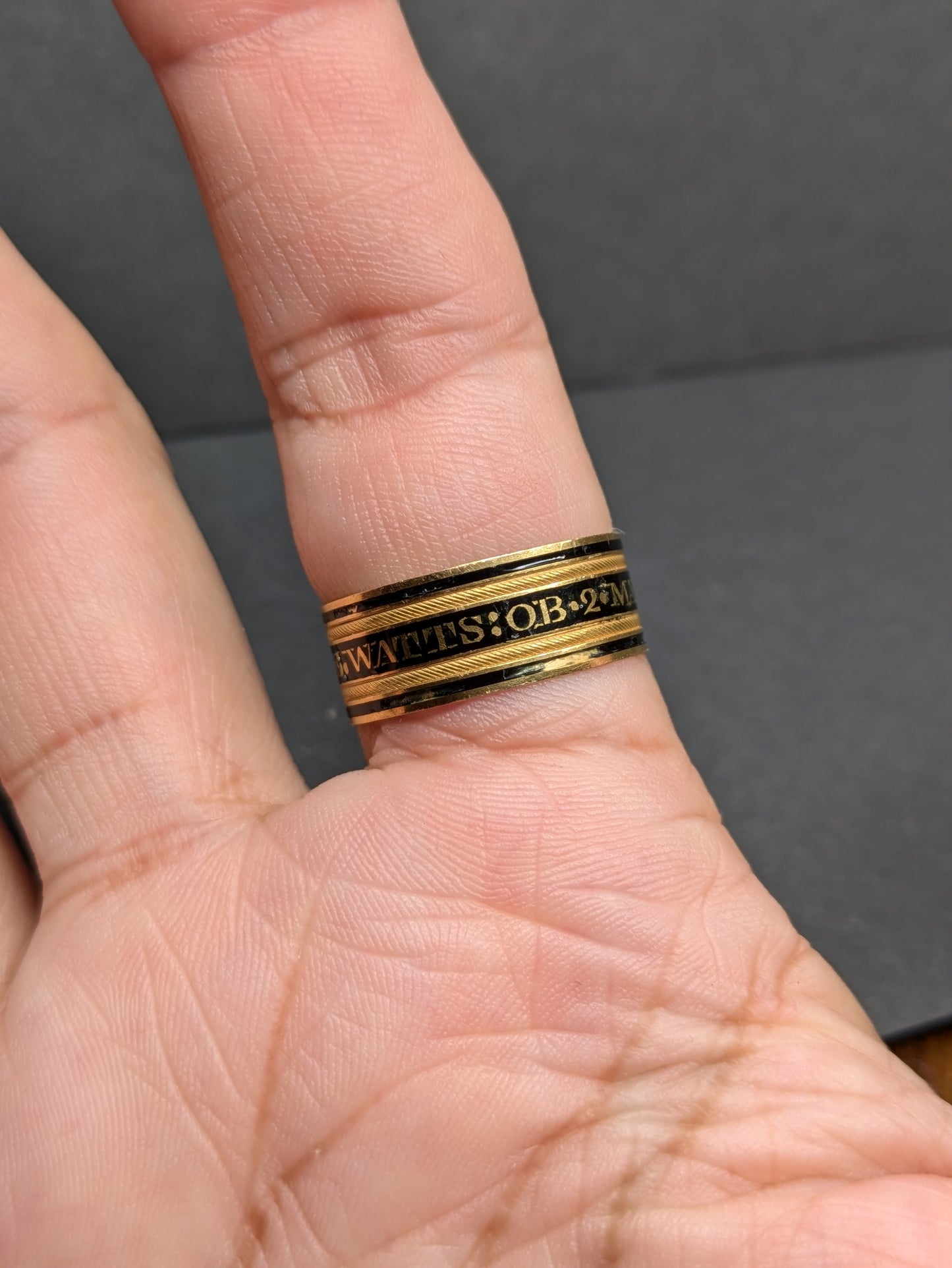 Black Enamel Mourning Band