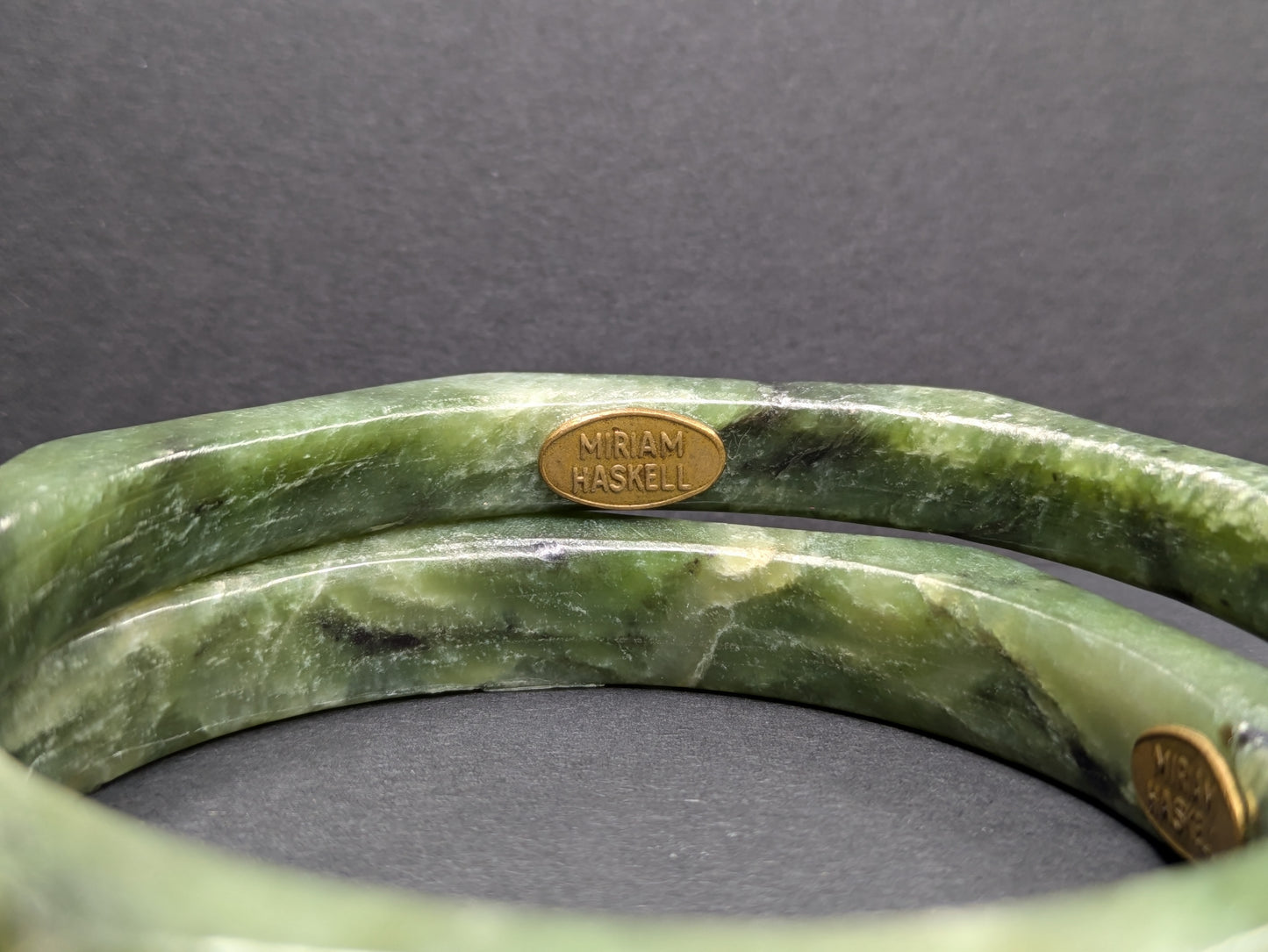 Miriam Haskell Cut Stone Bangles Pair