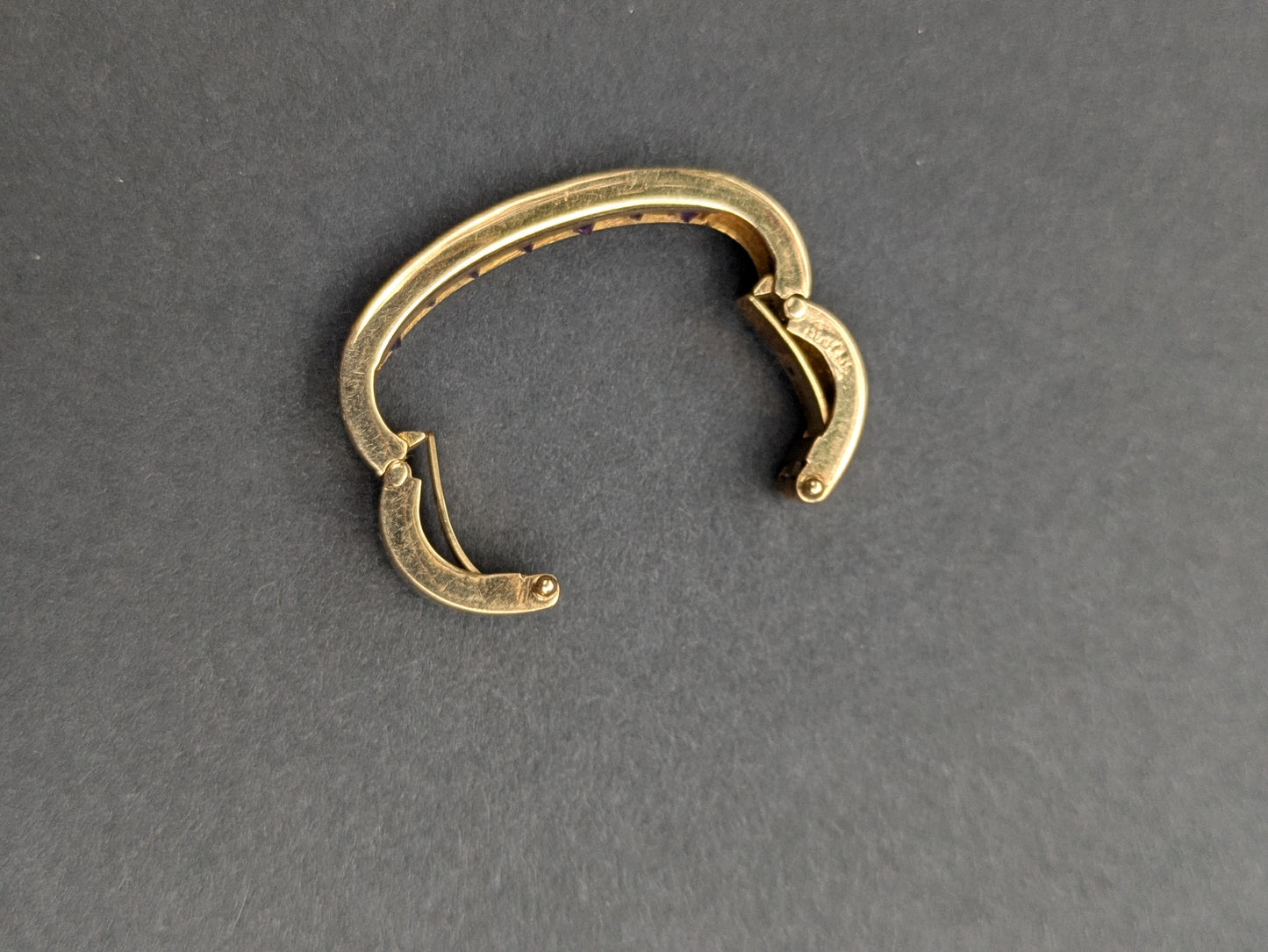 14k Amethyst Scarf Clip