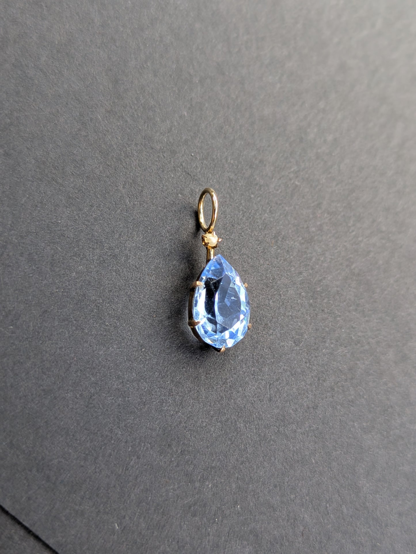 Blue Topaz and Pearl Converted Pendant