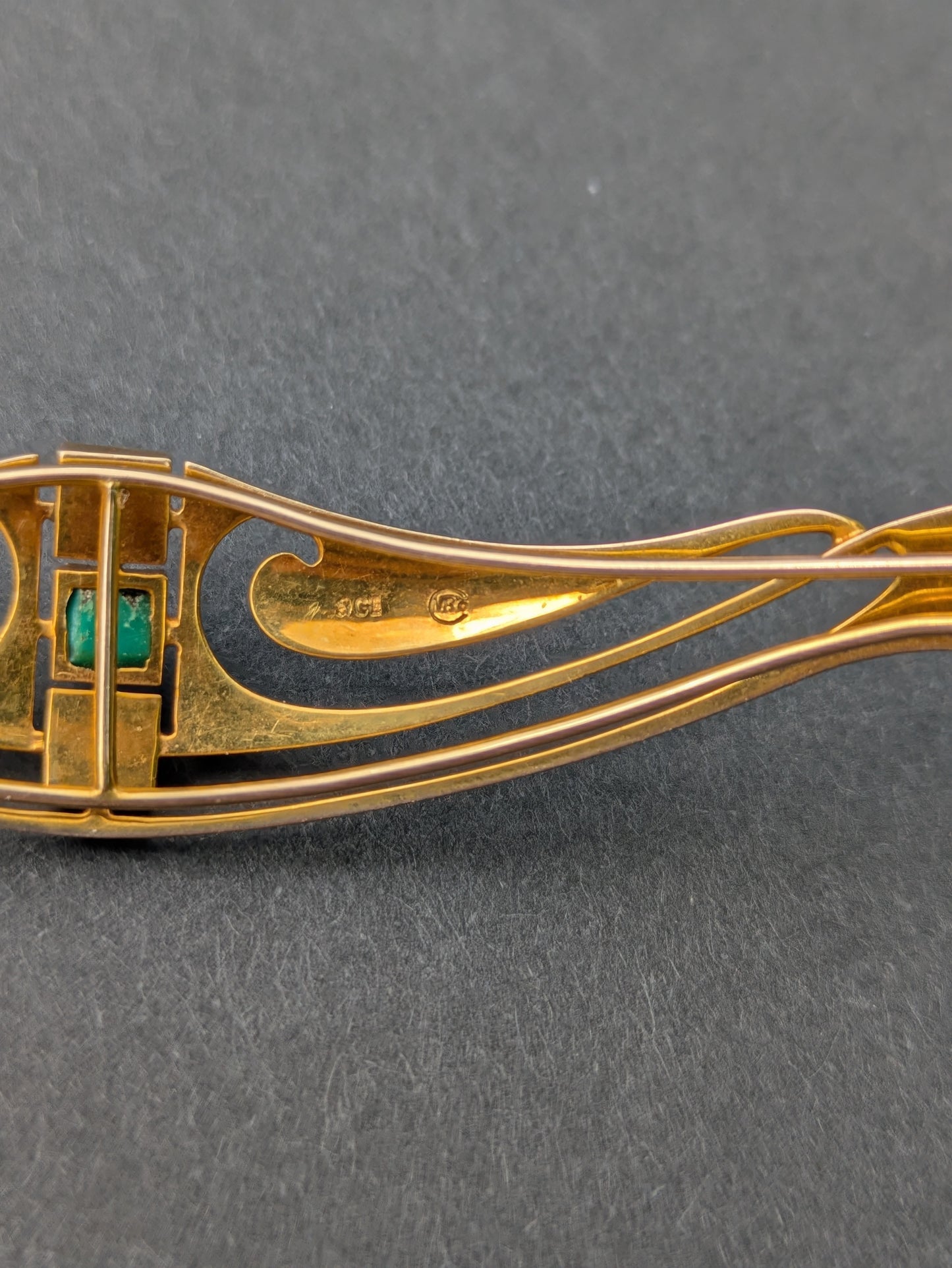 9k Arts & Craft Era Hair Barrette
