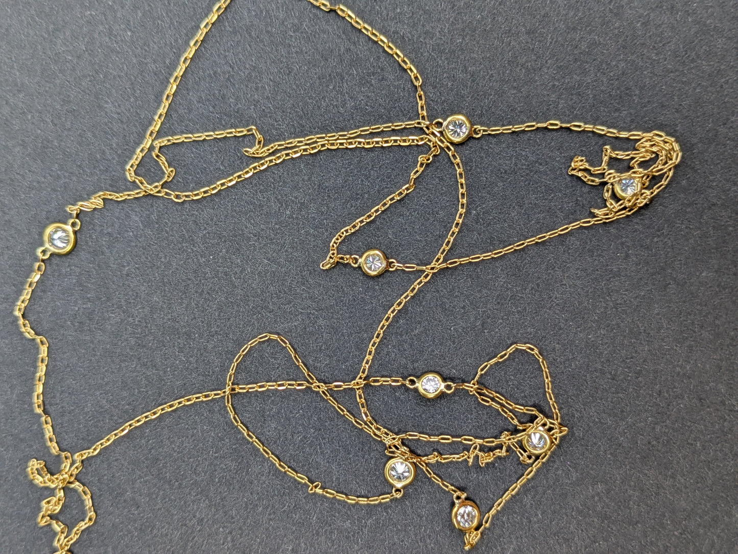 14k Extra Long Diamonds by the Yard Necklace