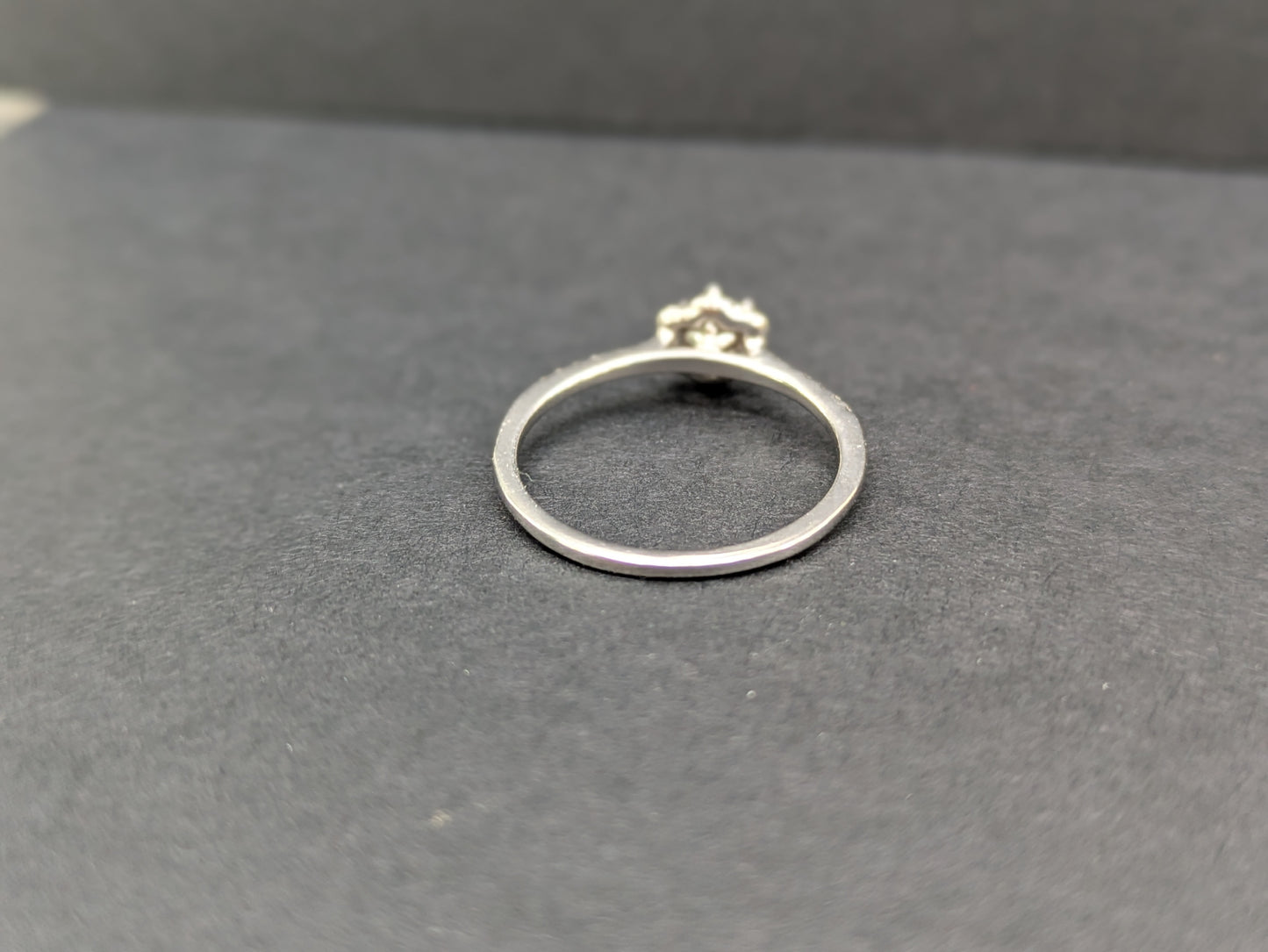 9k White Gold Diamond Ring with .25 ct Center Diamond