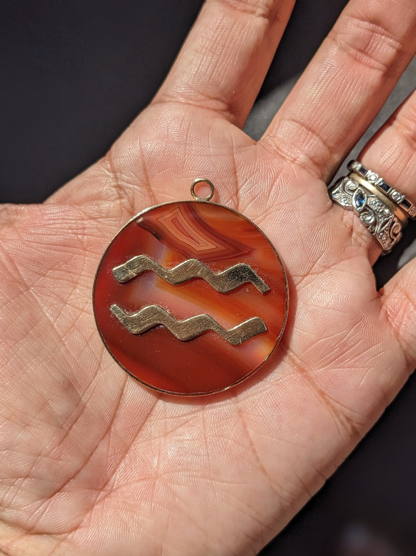 Agate Aquarius Pendant
