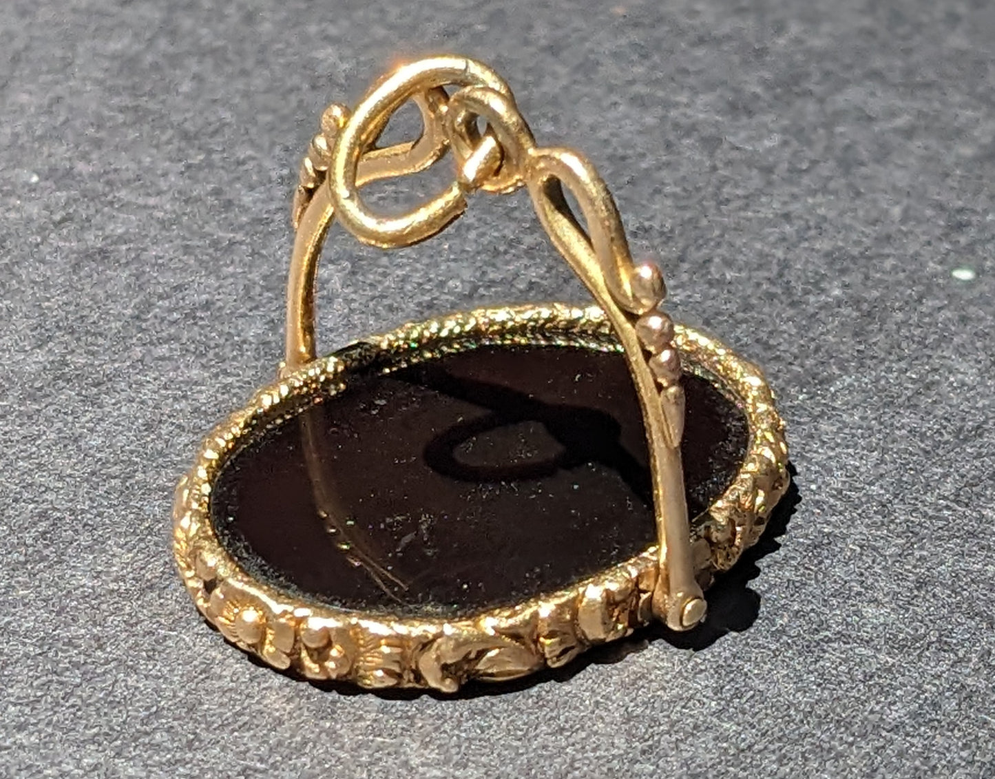 14k Carnelian Cherub Intaglio Flip Fob