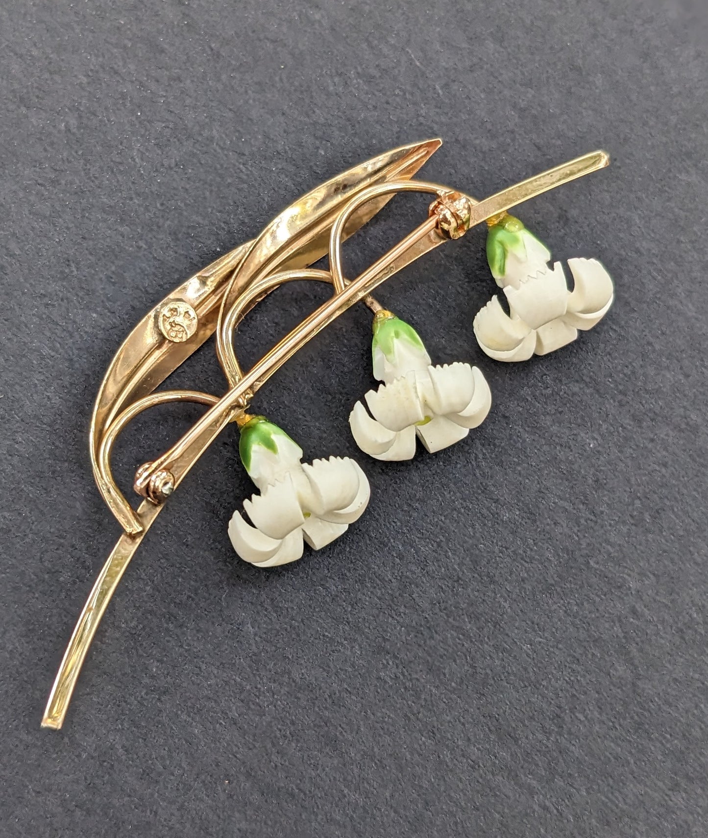 Painted Bone Flower Crown Hallmark Pin
