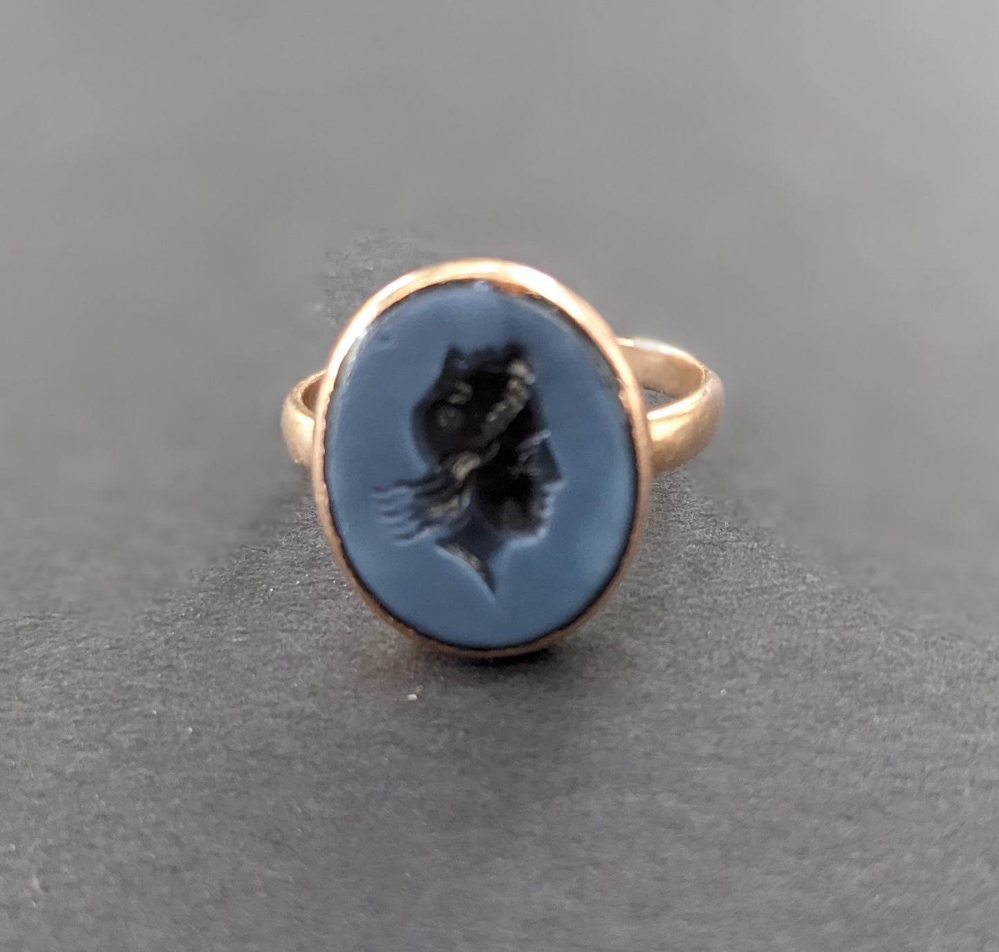 Hardstone Intaglio Gold Ring