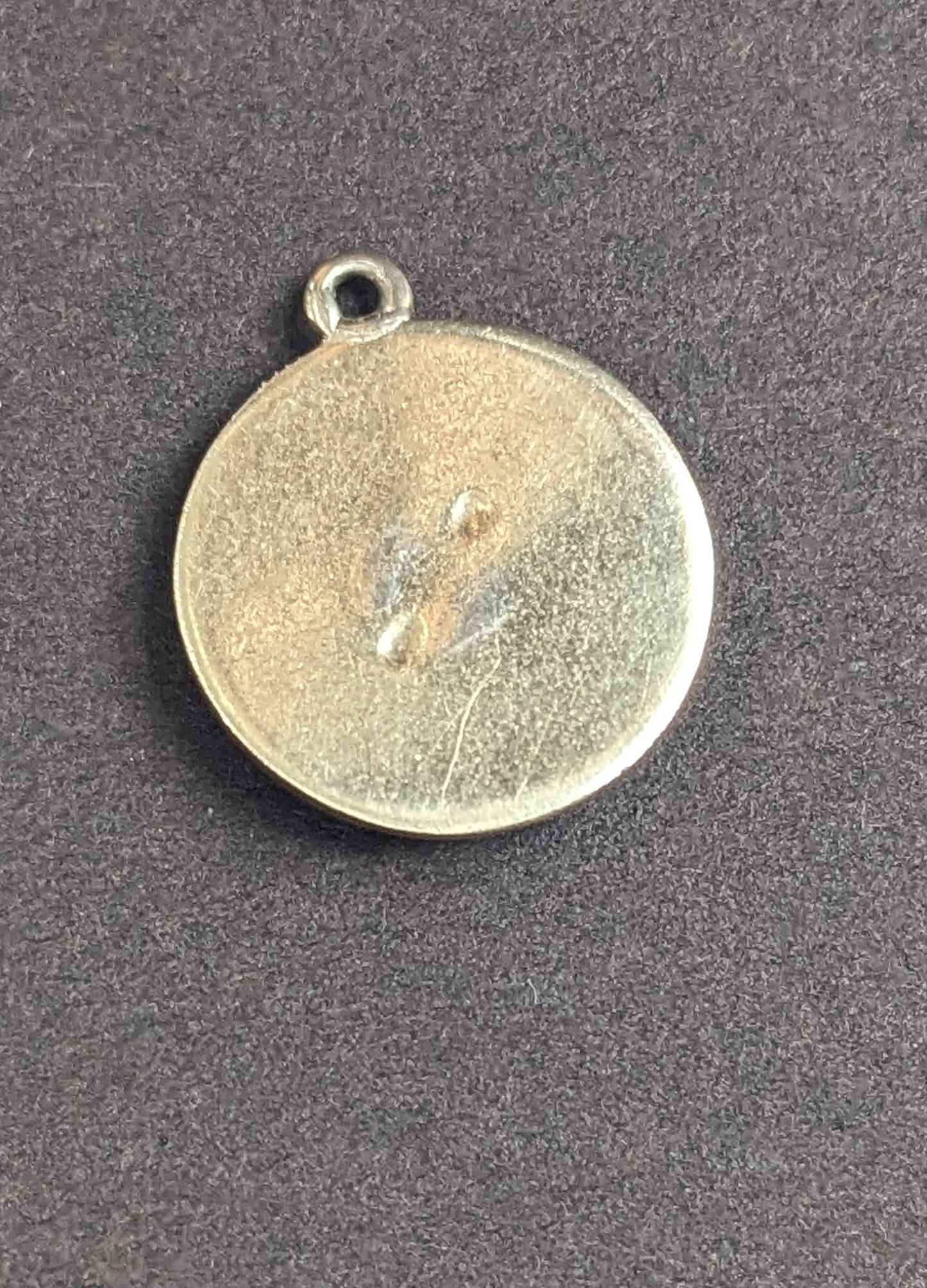 10k Gold Round Charm with 👑