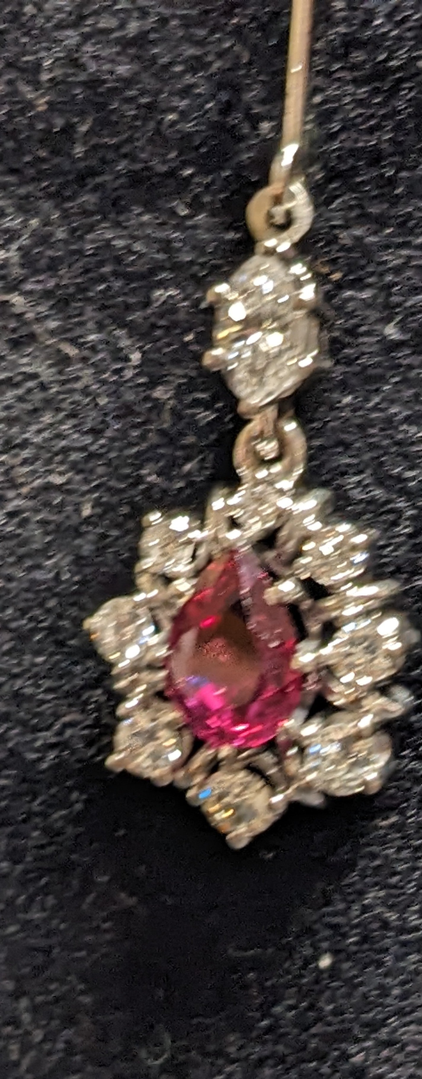 Ruby and diamond halo earrings