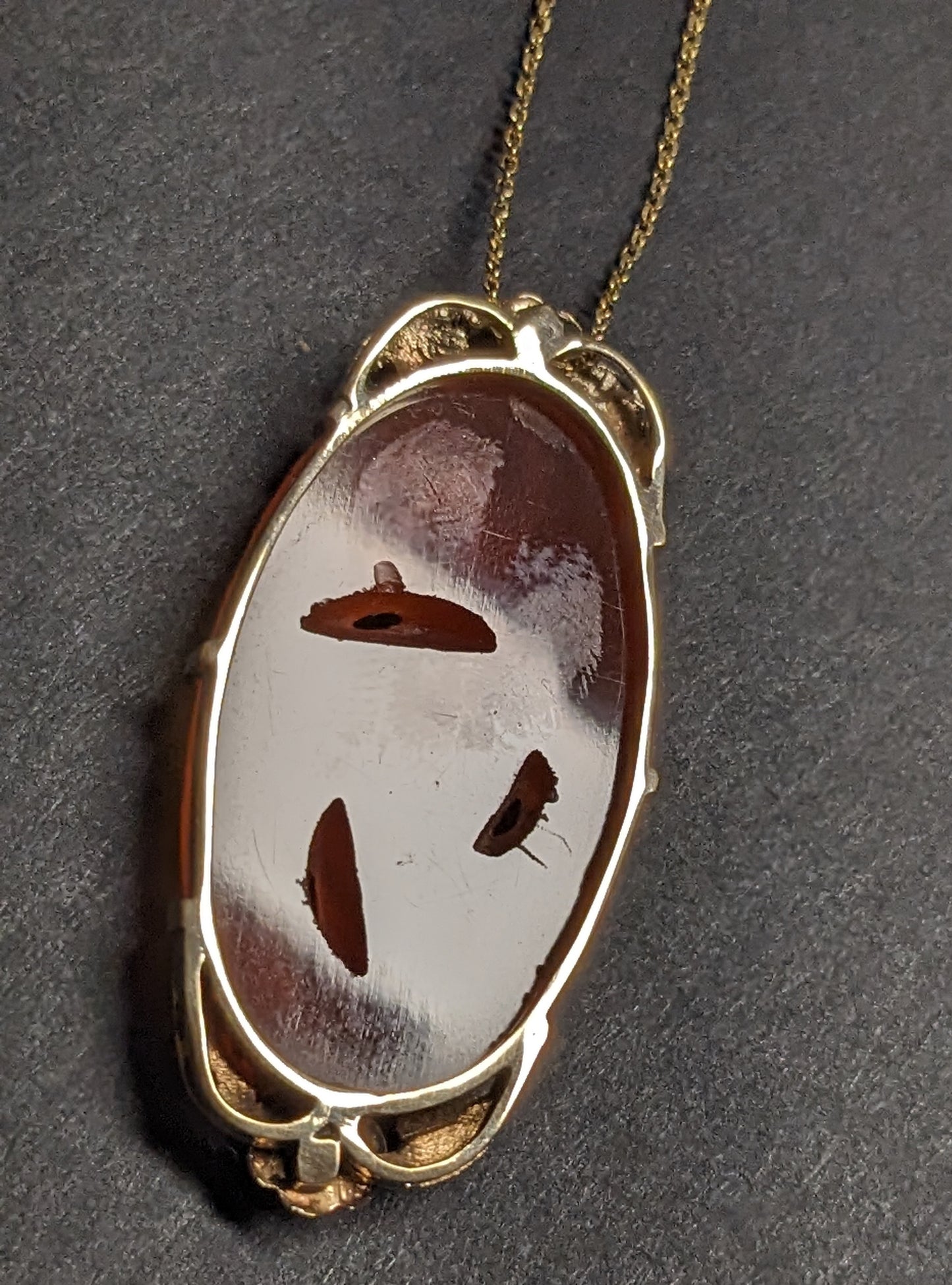 Large Carved Carnelian Necklace