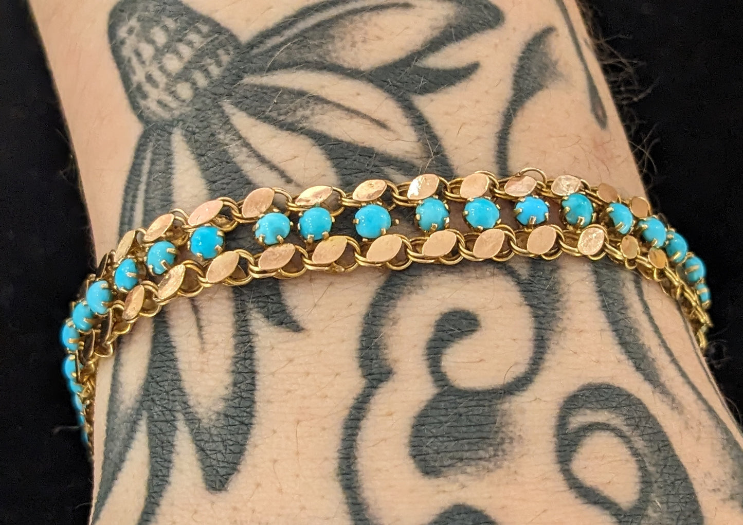 14k Persian Turquoise Bracelet - German