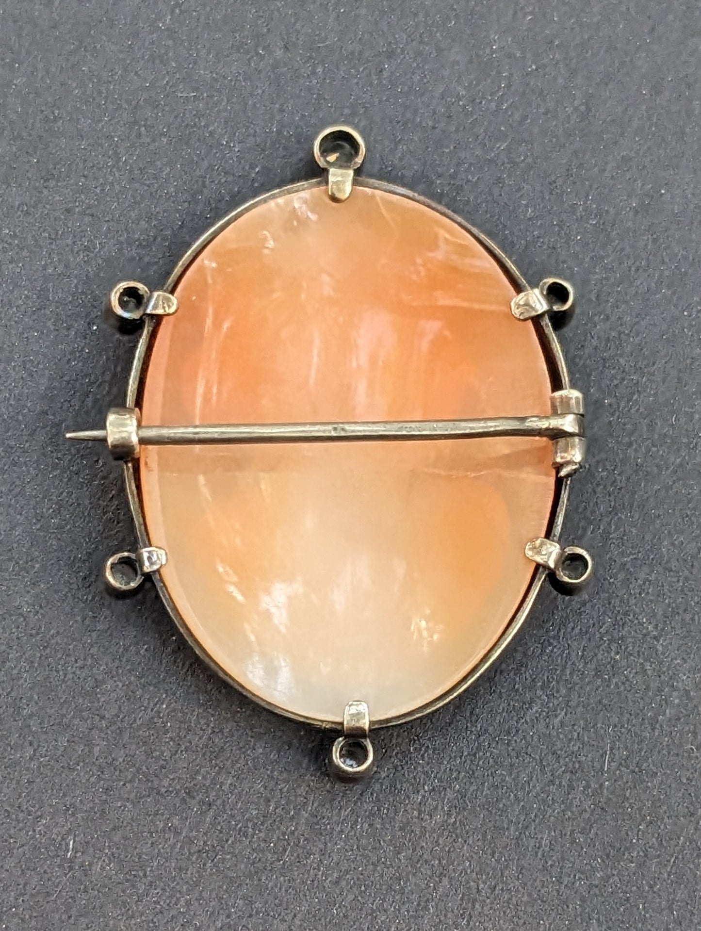 Silver and Diamond Rose Cut Cameo Figural Brooch