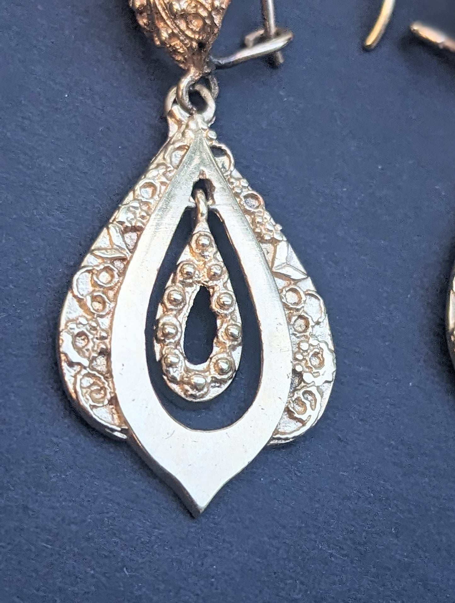 14k Double Drop Vintage Earrings