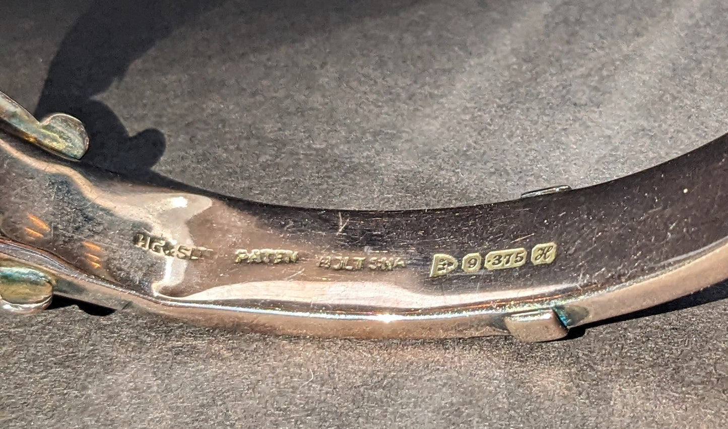 Victorian 9k buckle bangle