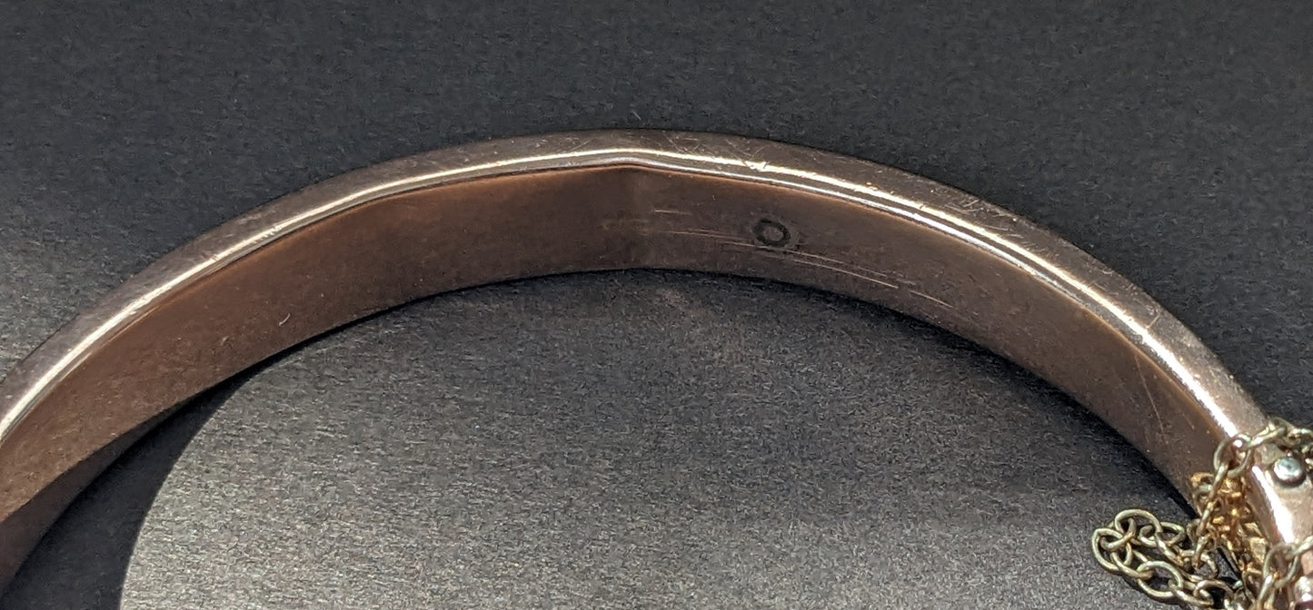 Victorian 9k buckle bangle