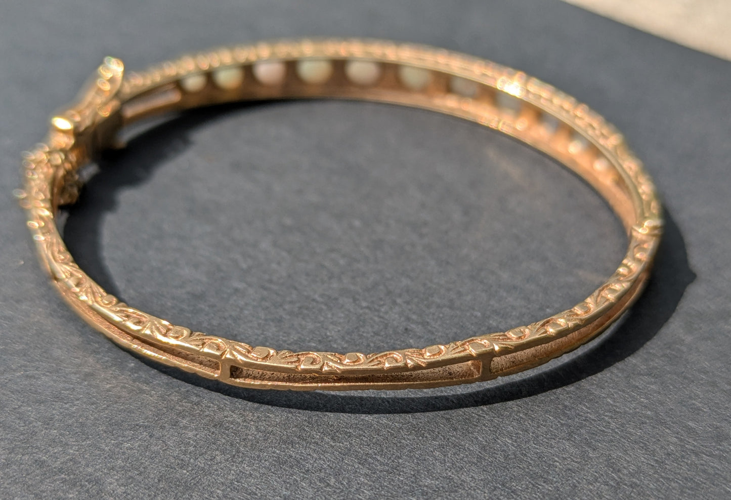 9k Opal Bangle Bracelet