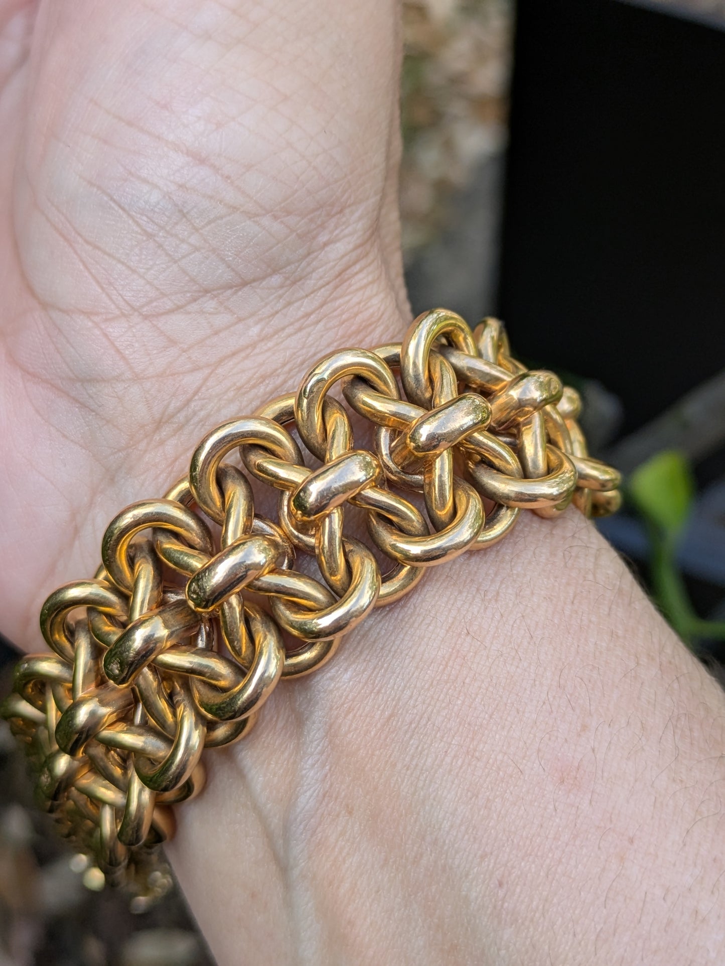 Vintage 18k Italian Wide Bracelet