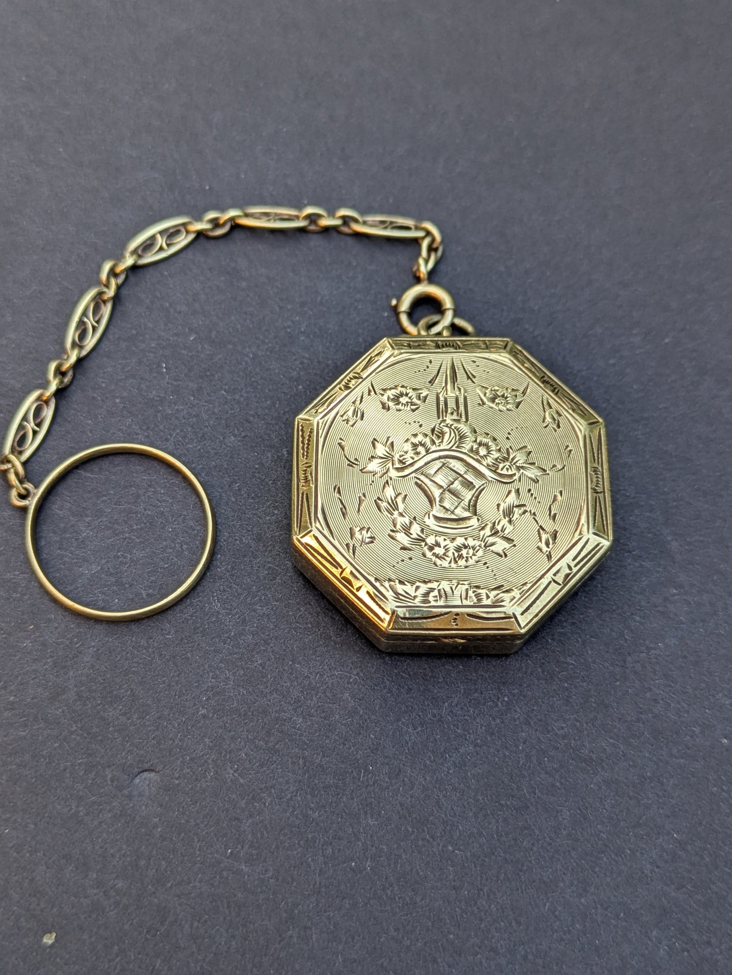 14k Compact Engraved with "DRH"