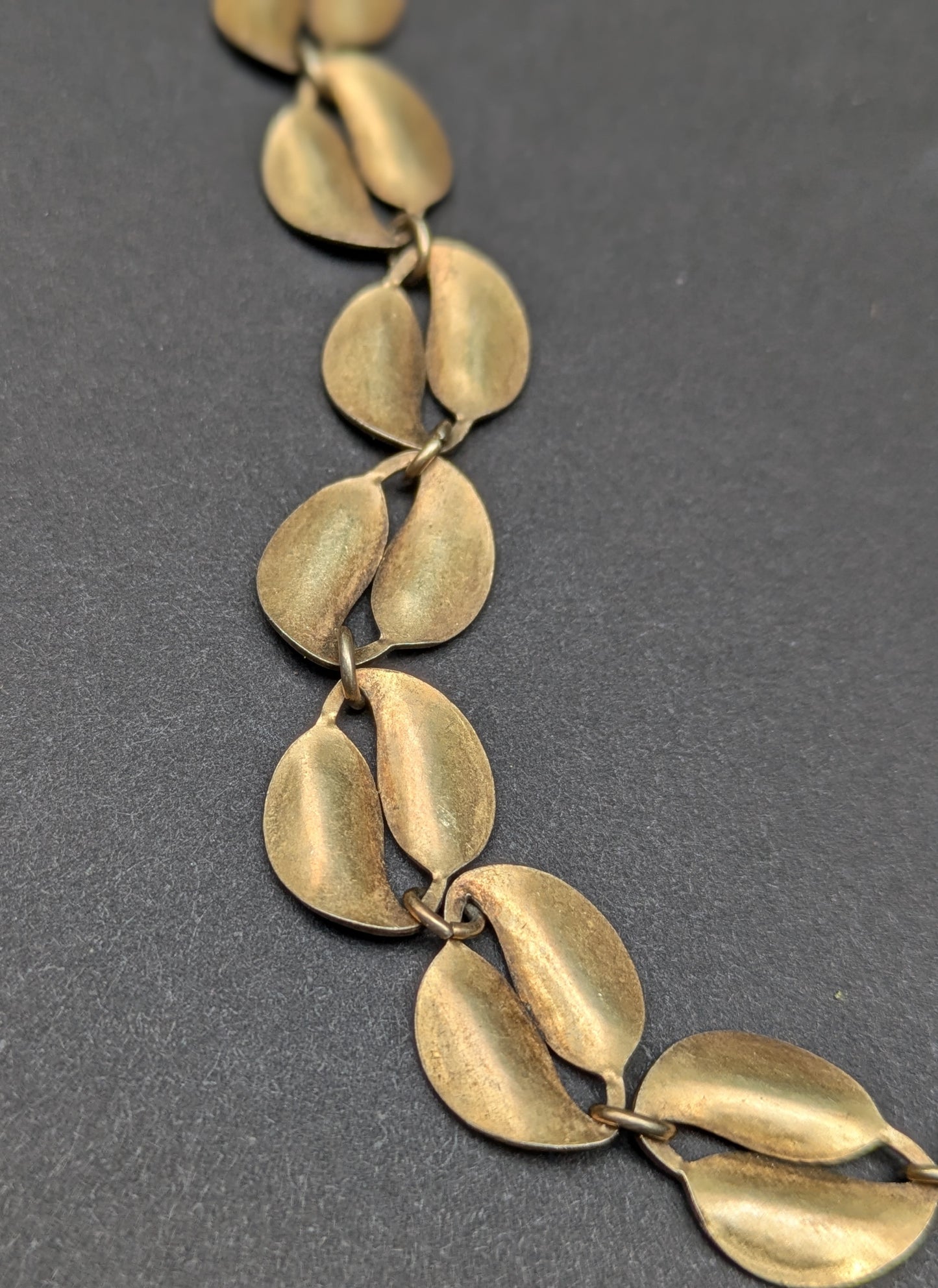 Sterling and White Enamel David Anderson Leaf Double Row