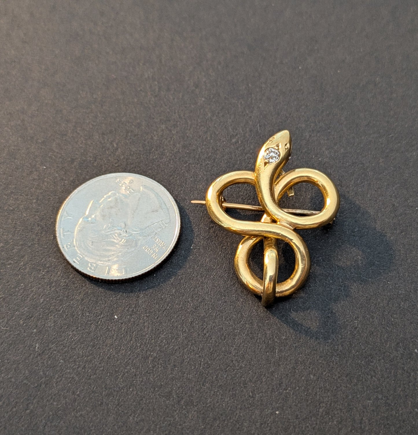 18kt French Snake Brooch and Pendent