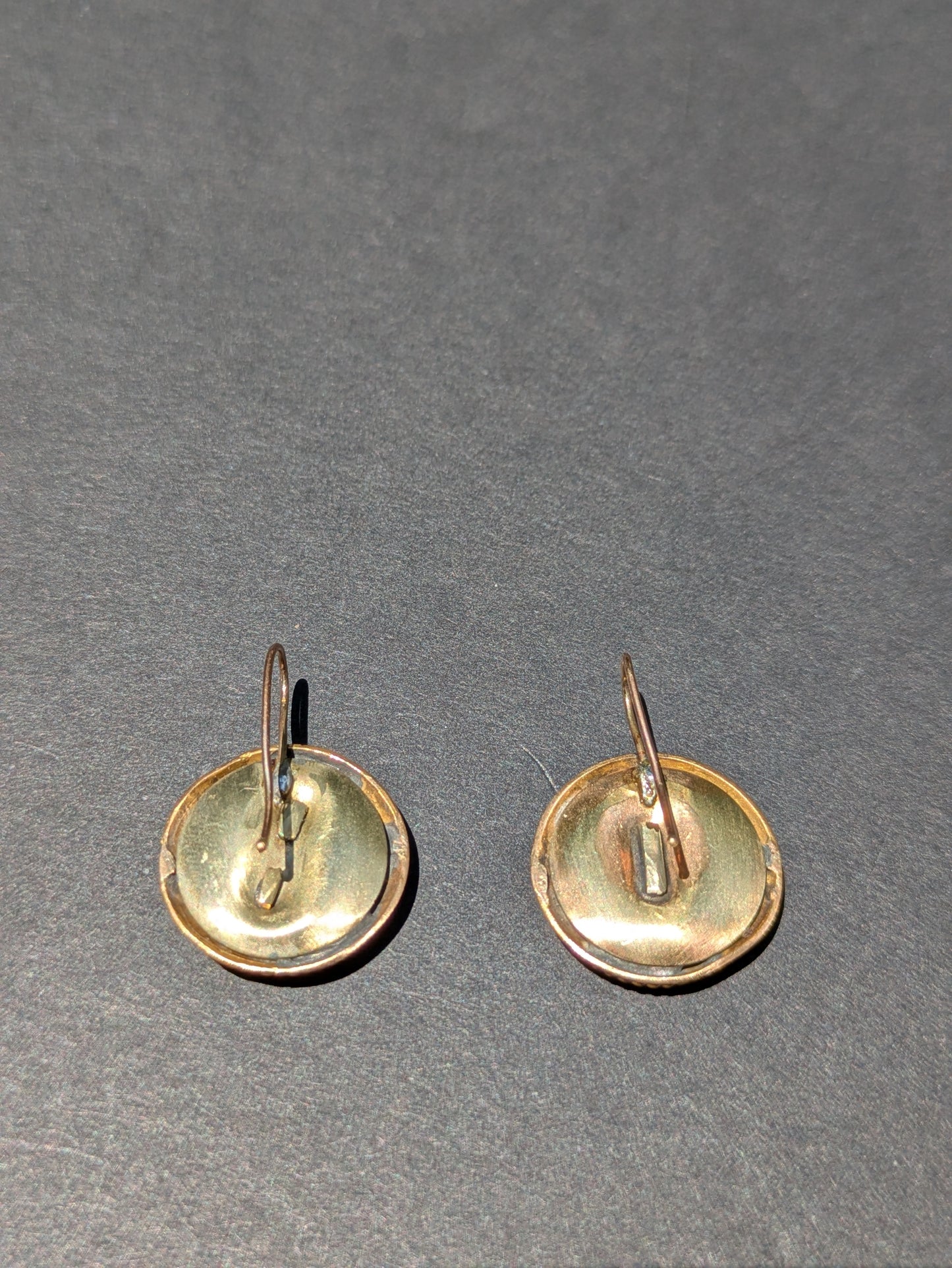 Pietra Dura Conversion Hook Earrings 14kt