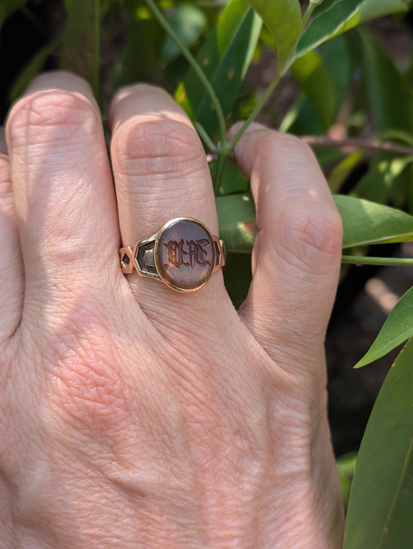14kt Carved Citrine Ring
