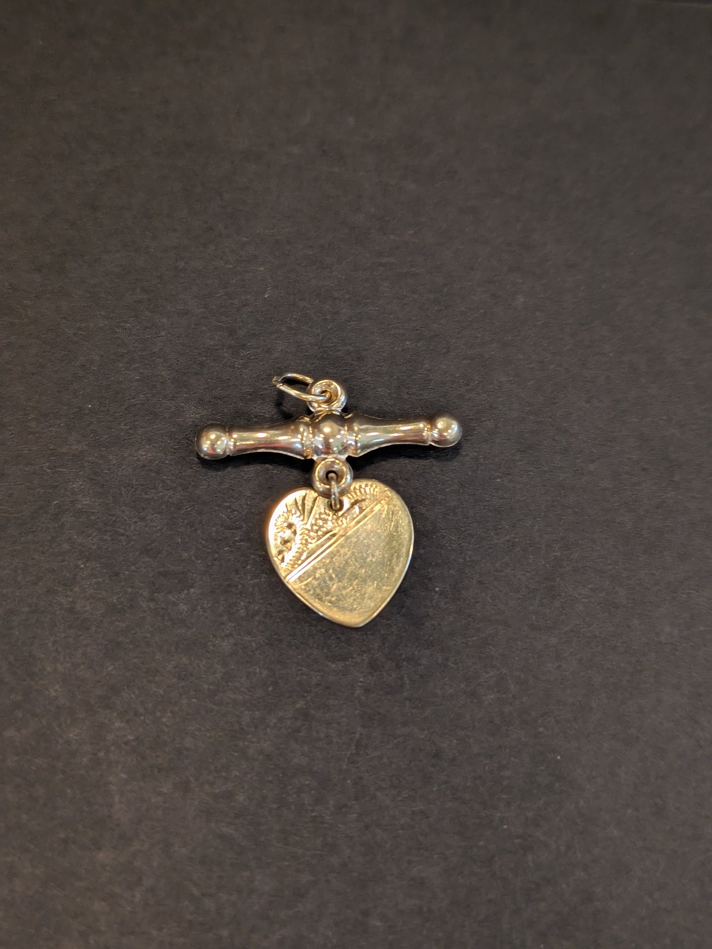 9k Bar and Heart Charm