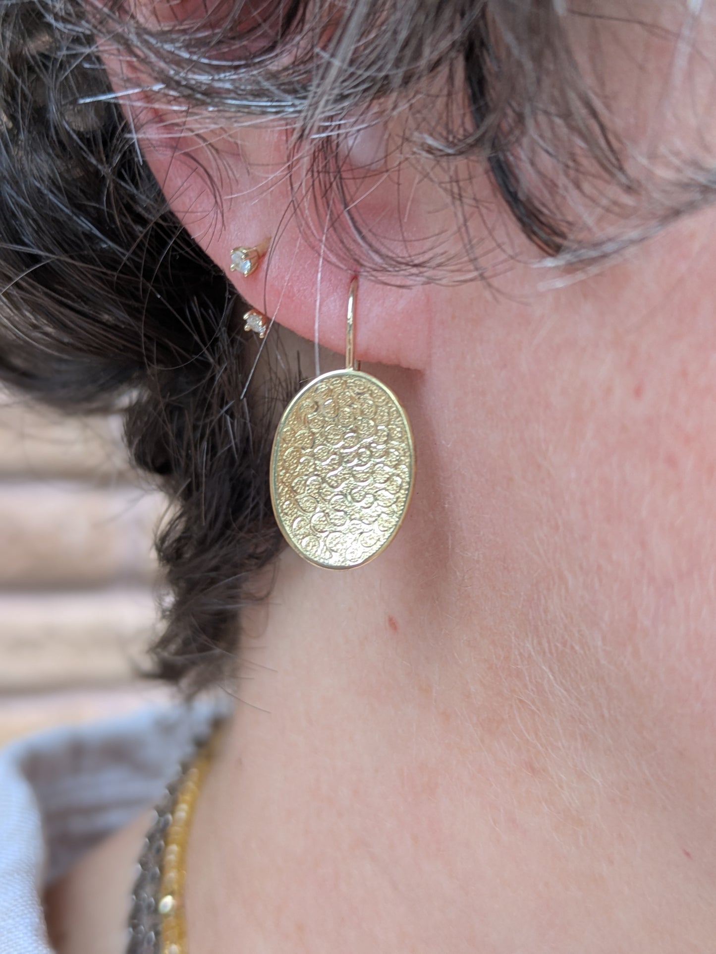 9kt Cufflink Conversion to Shepard Hook Earrings
