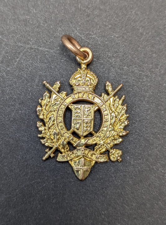 1905 9k London Rifle Award Pendant