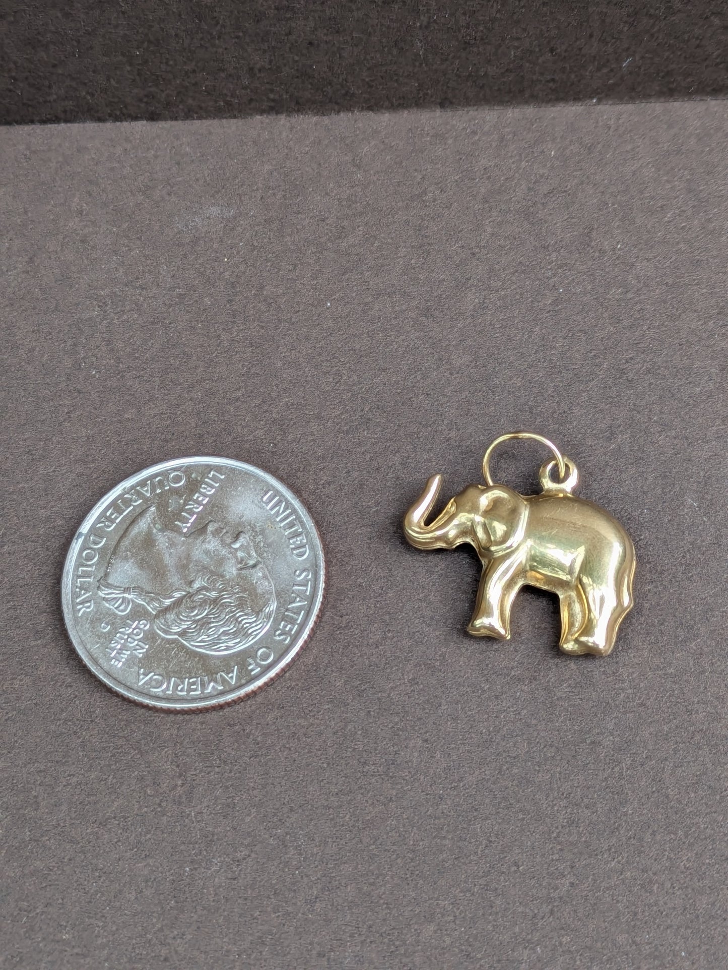 Vintage 14k Hollow 3-Dimensional Elephant Charm
