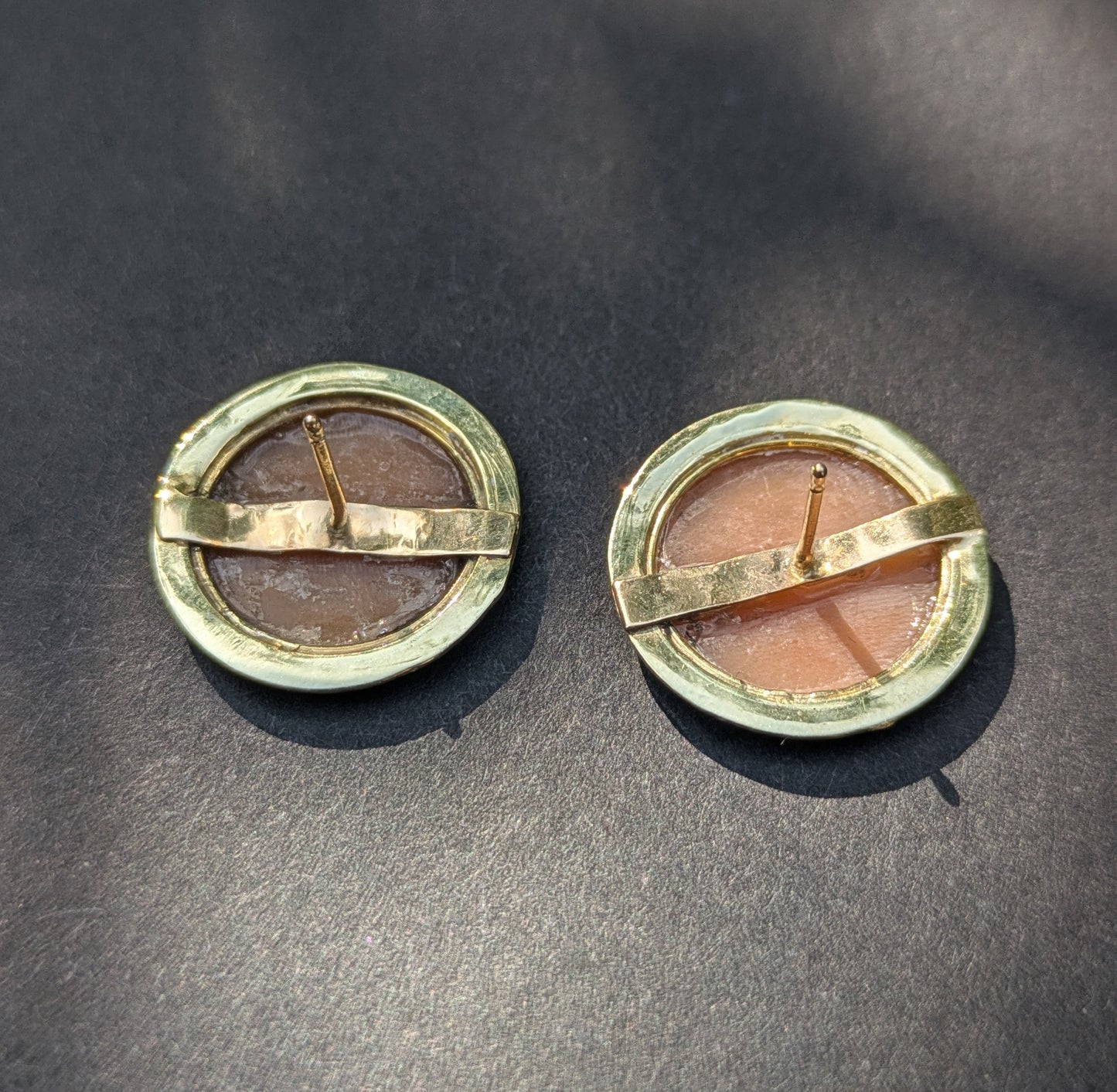 Hunting Cameo Earrings