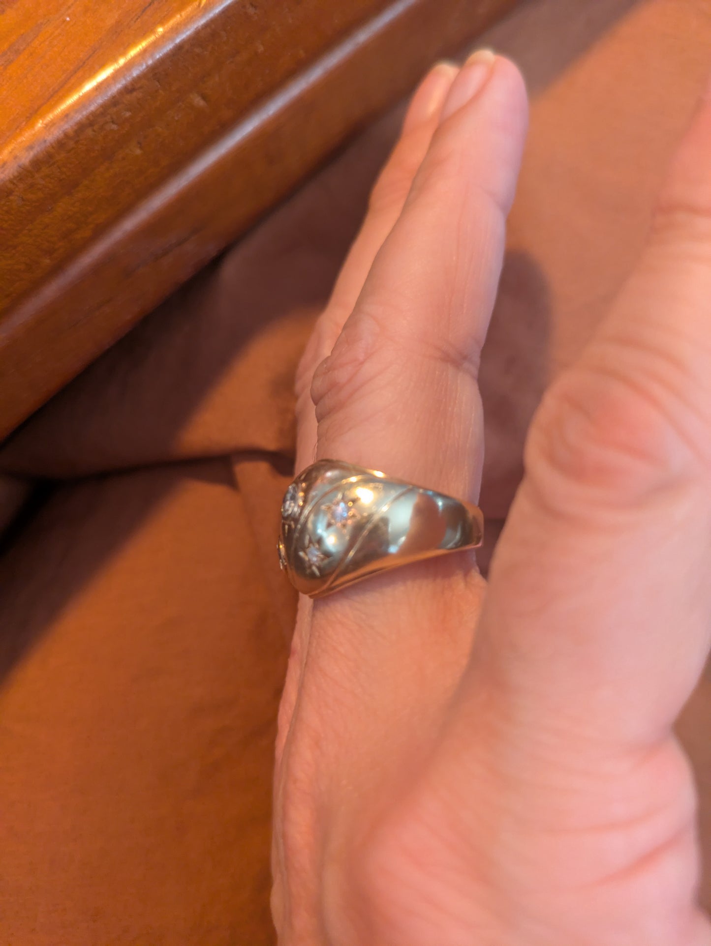 14kt Celestial Diamond Flush Set Ring