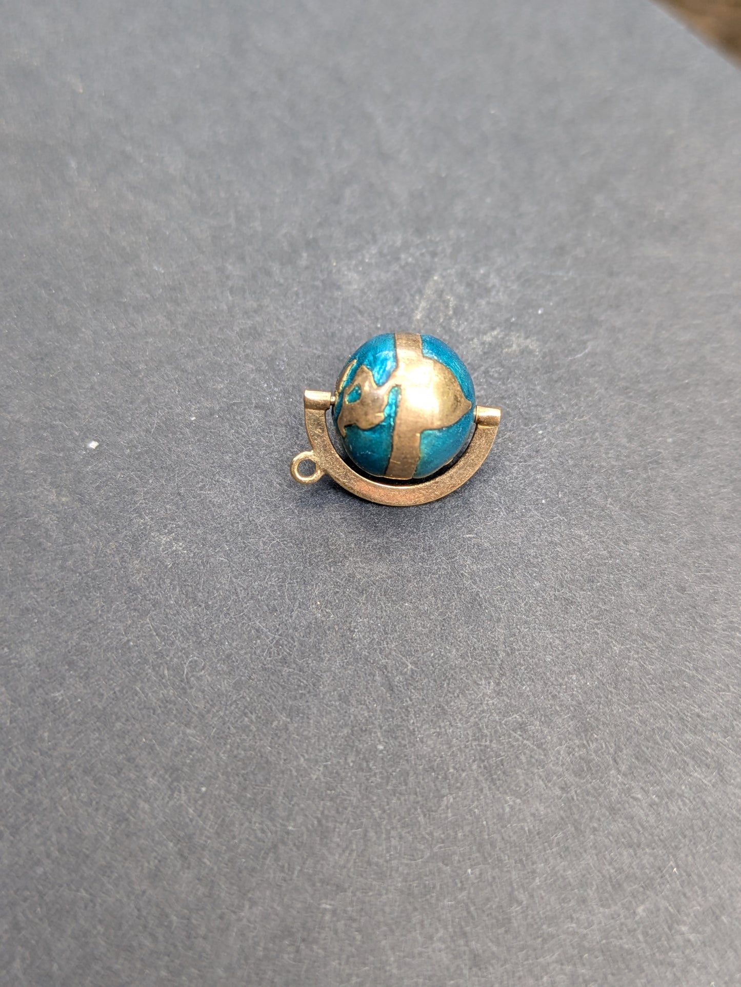 Small 18kt Enamel Globe Charm