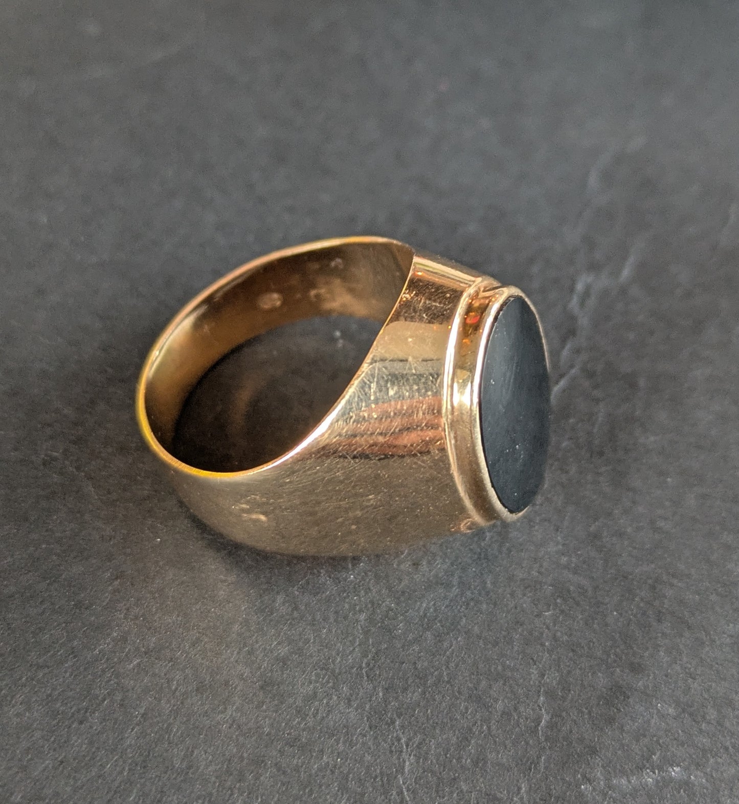 1960's 14kt Onyx Signet Ring