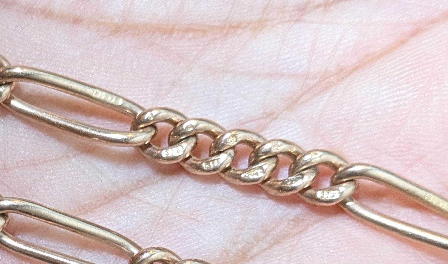 Rose Gold English Watch Chain 9kt
