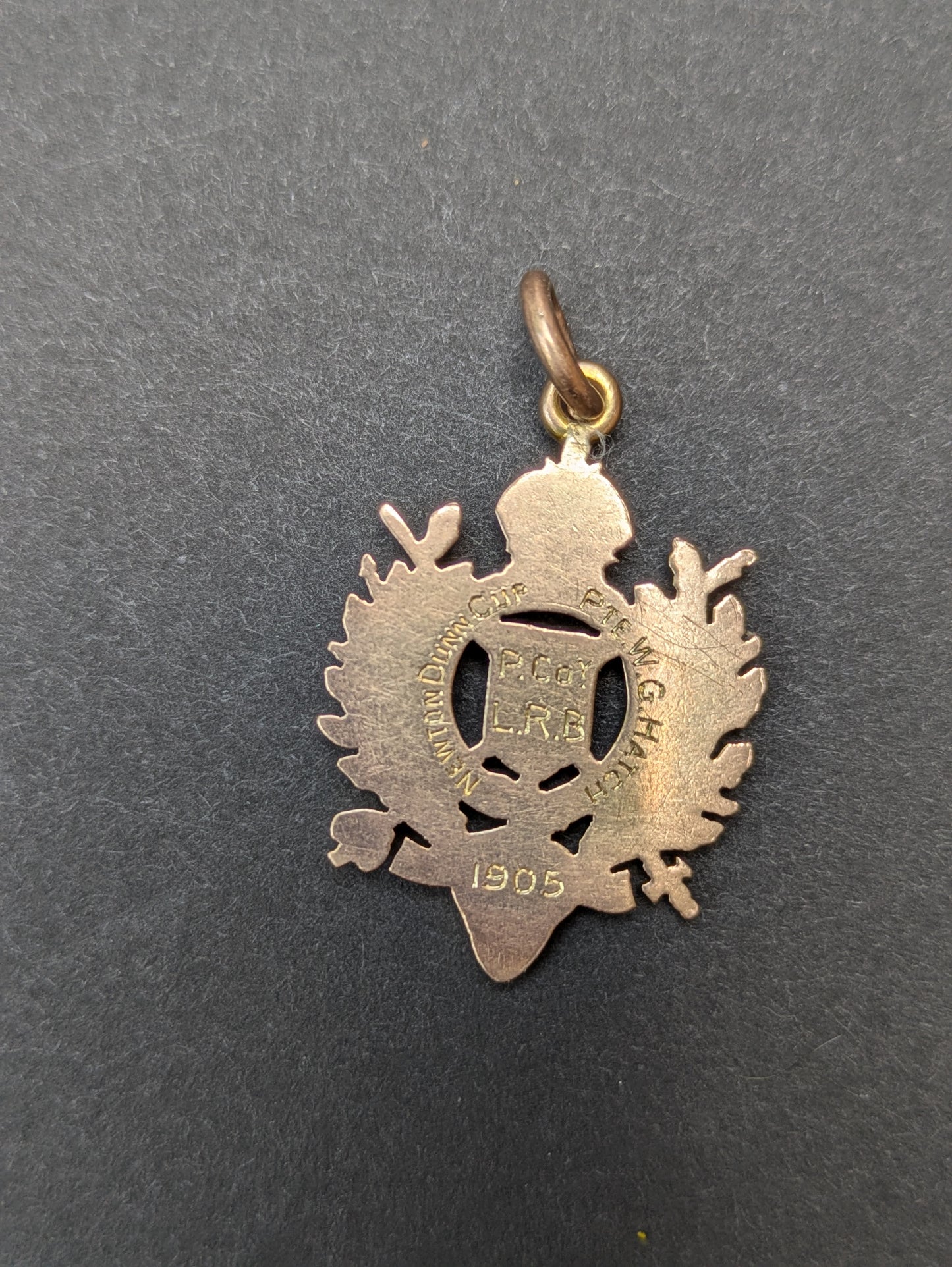 1905 9k London Rifle Award Pendant