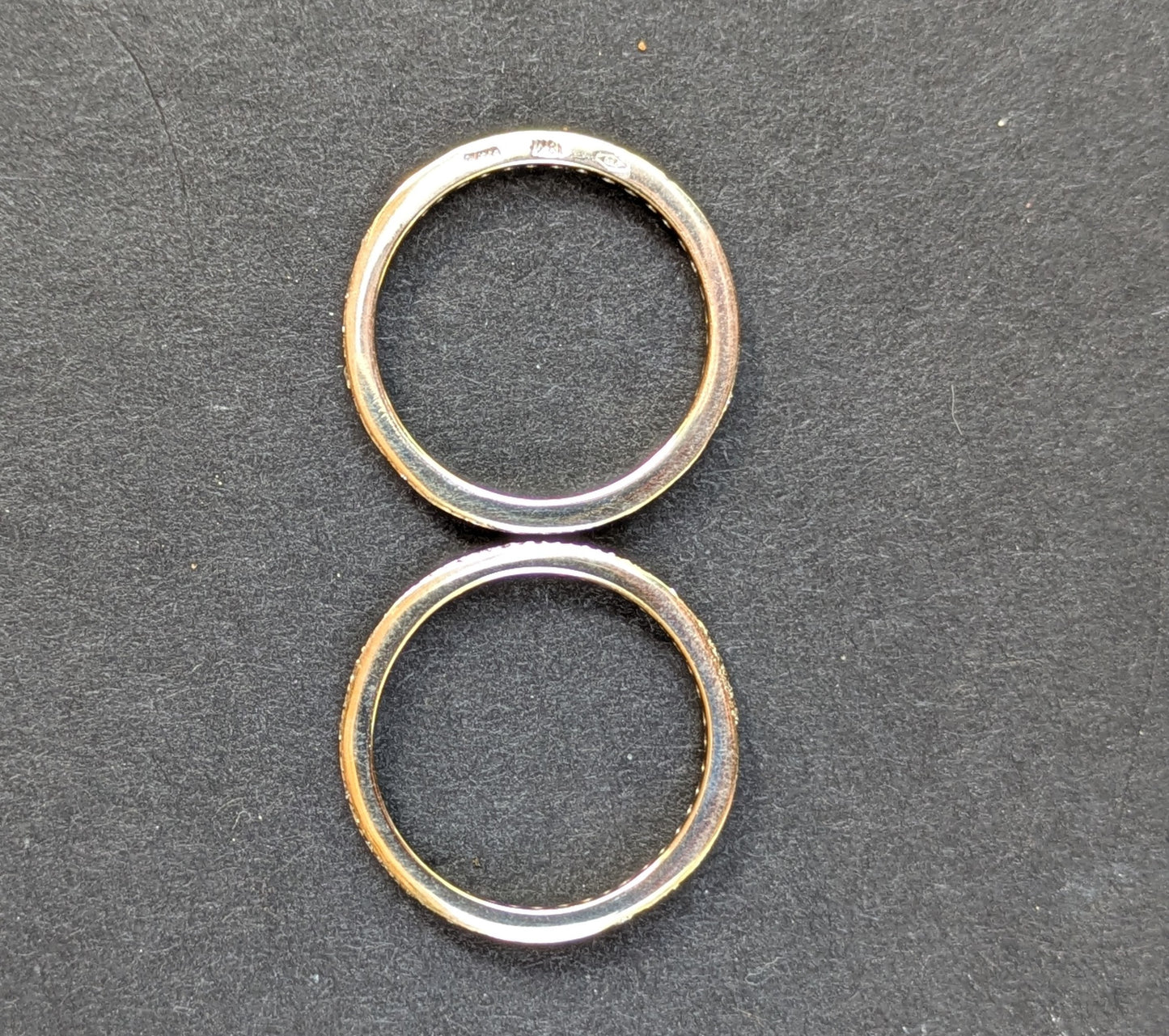 18k White Gold Pair of Diamond Eternity Bands