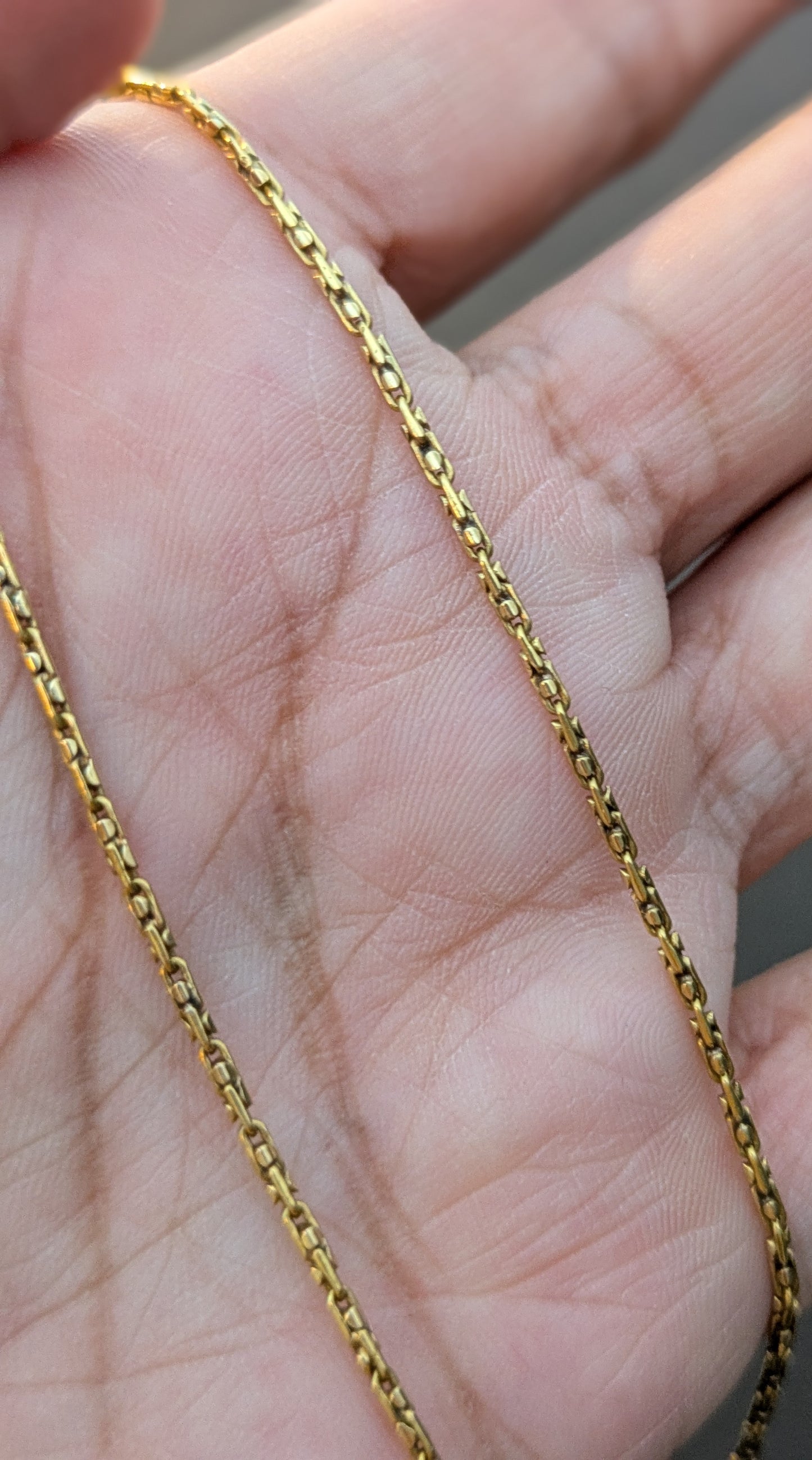 18kt Long French Chain