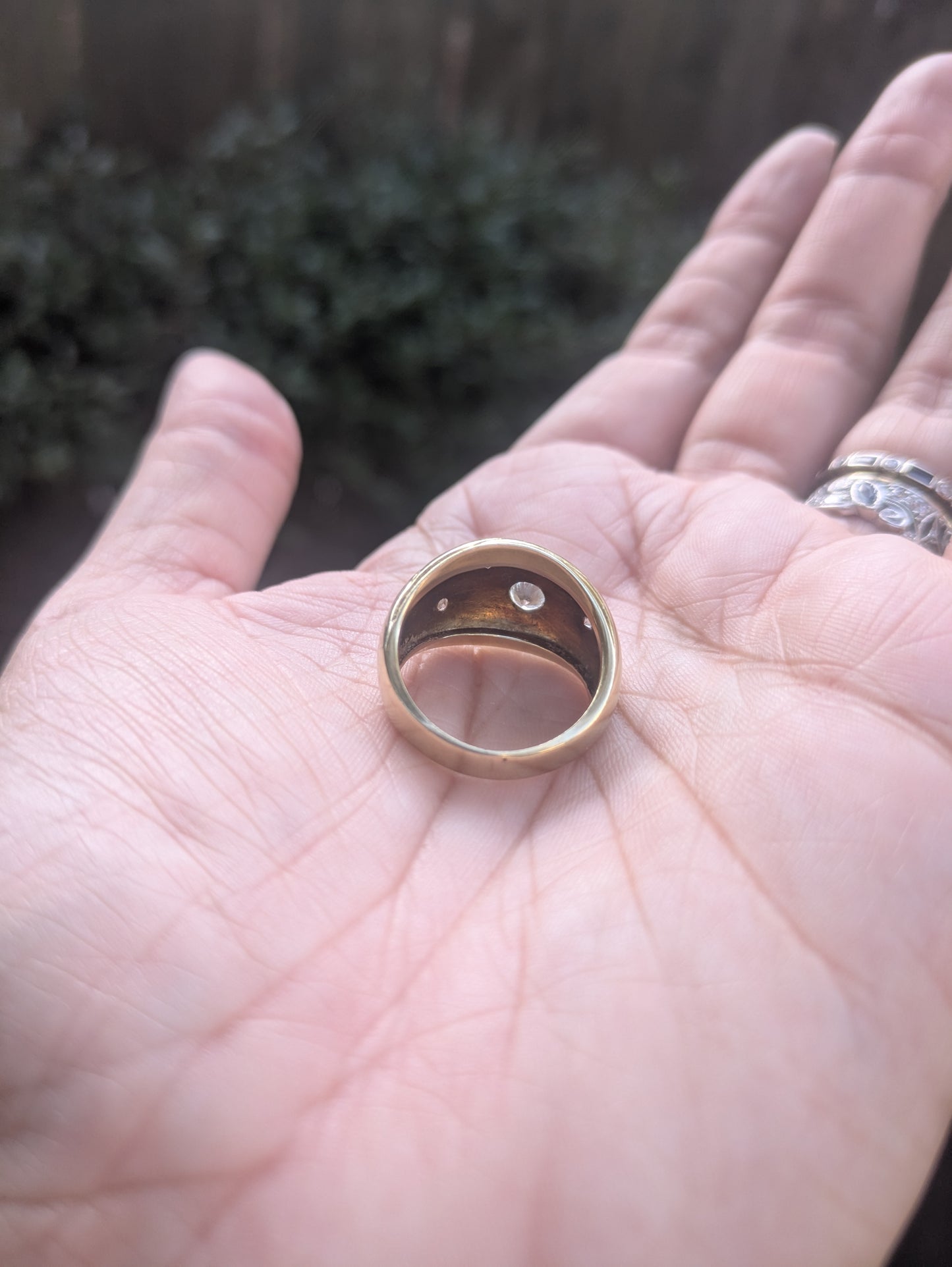14kt Celestial Diamond Flush Set Ring