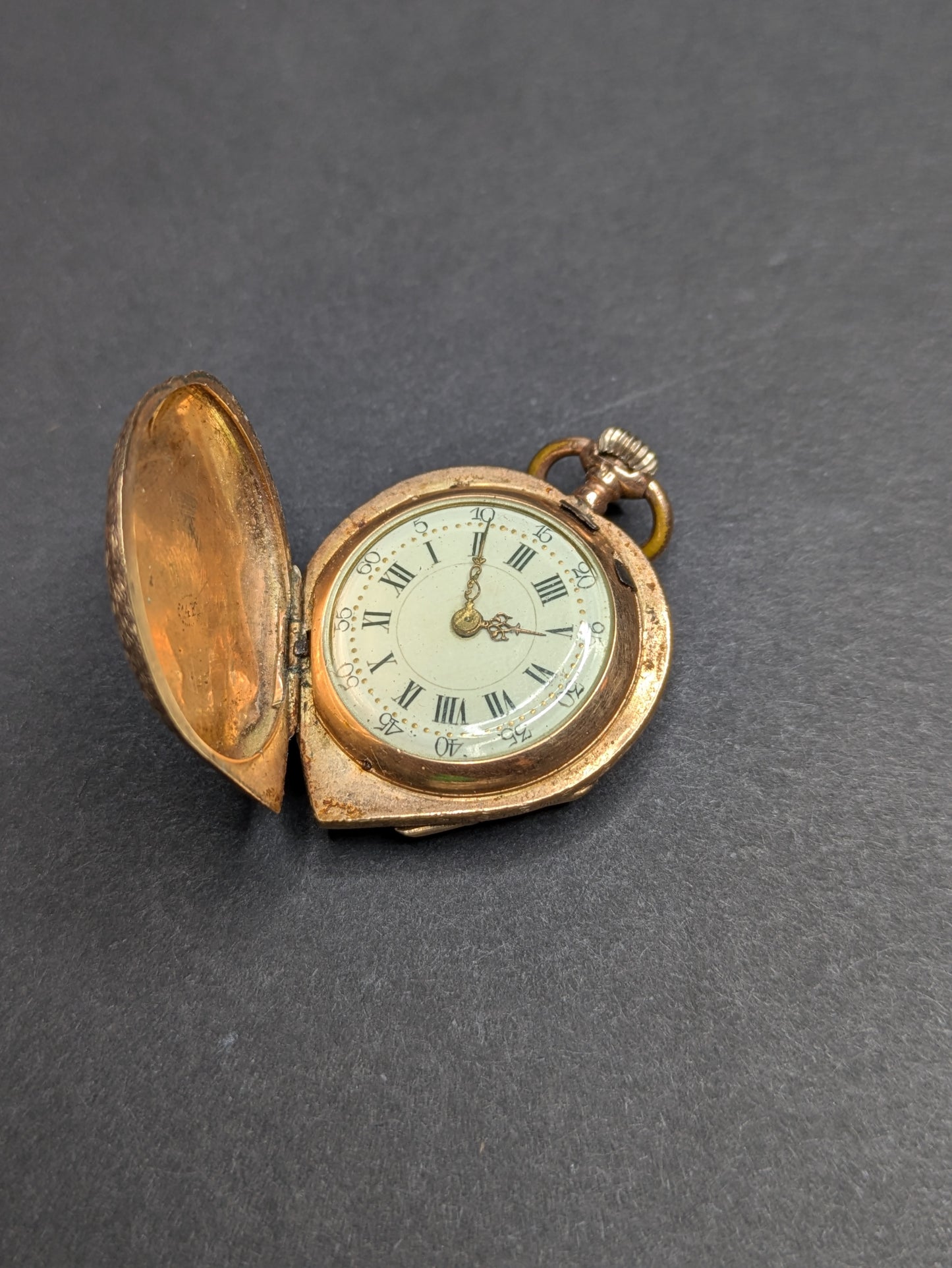 German Heart Shaped Pocket Watch With Spectacular Engraving