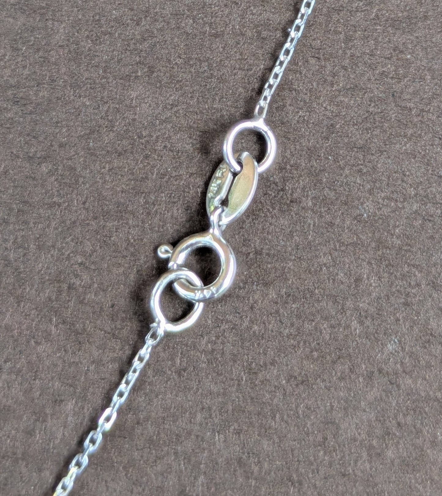 Platinum Diamond Pearl Necklace on White Gold Chain