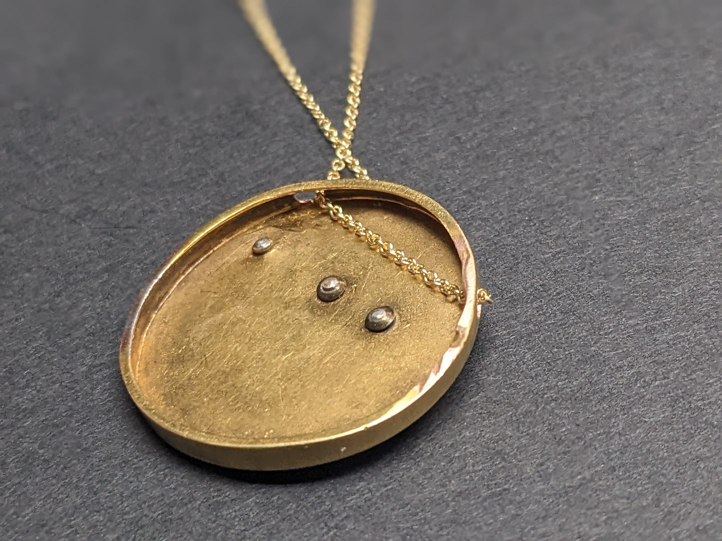 Gold Bird Disc Necklace