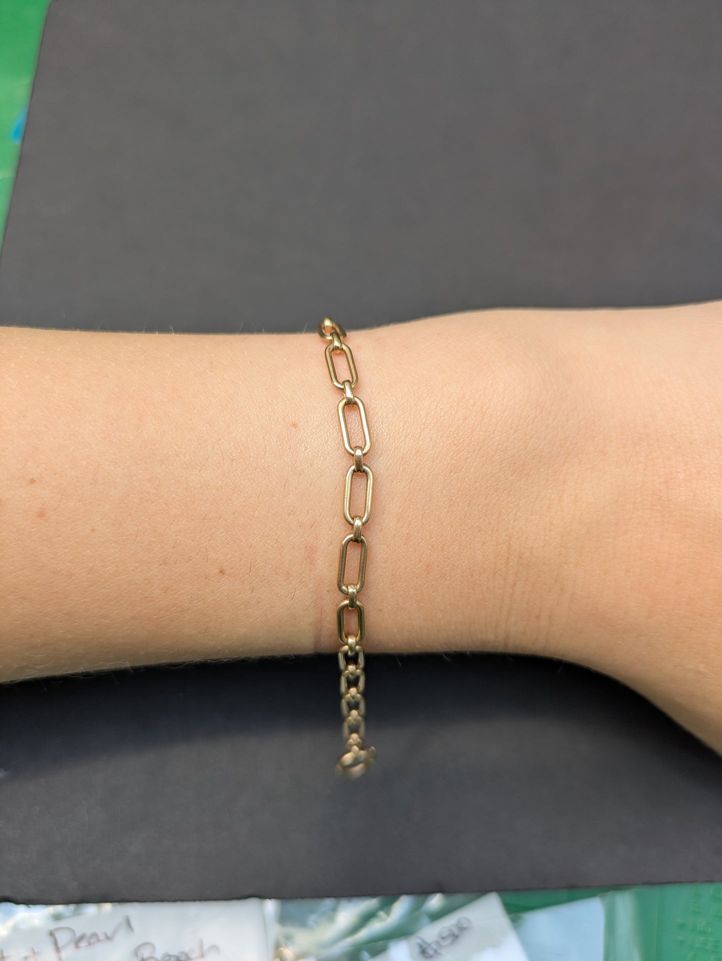 Art Deco 14kt Elogated Oval Bracelet
