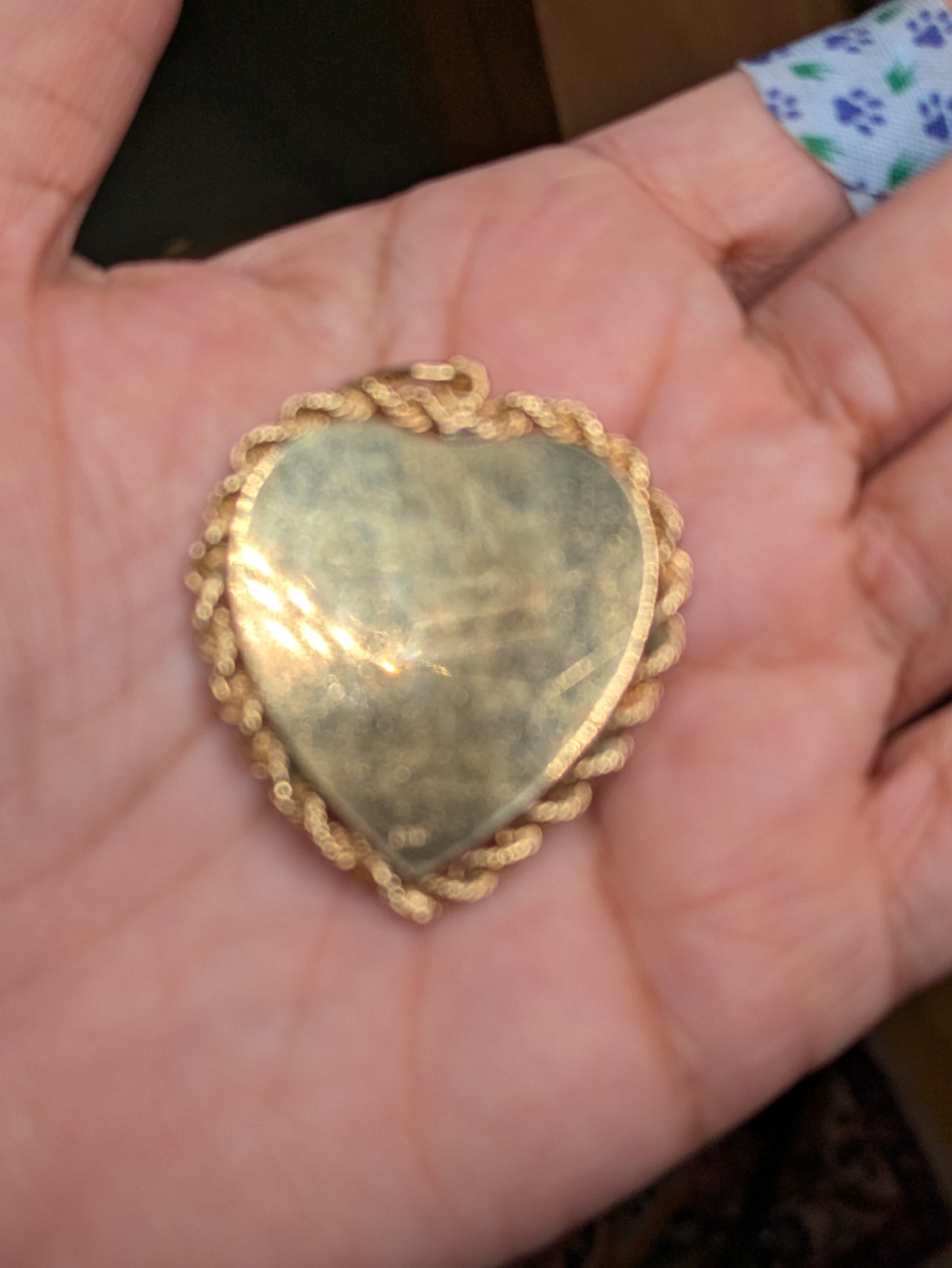 Large 14k Heart Pendant with Pearls