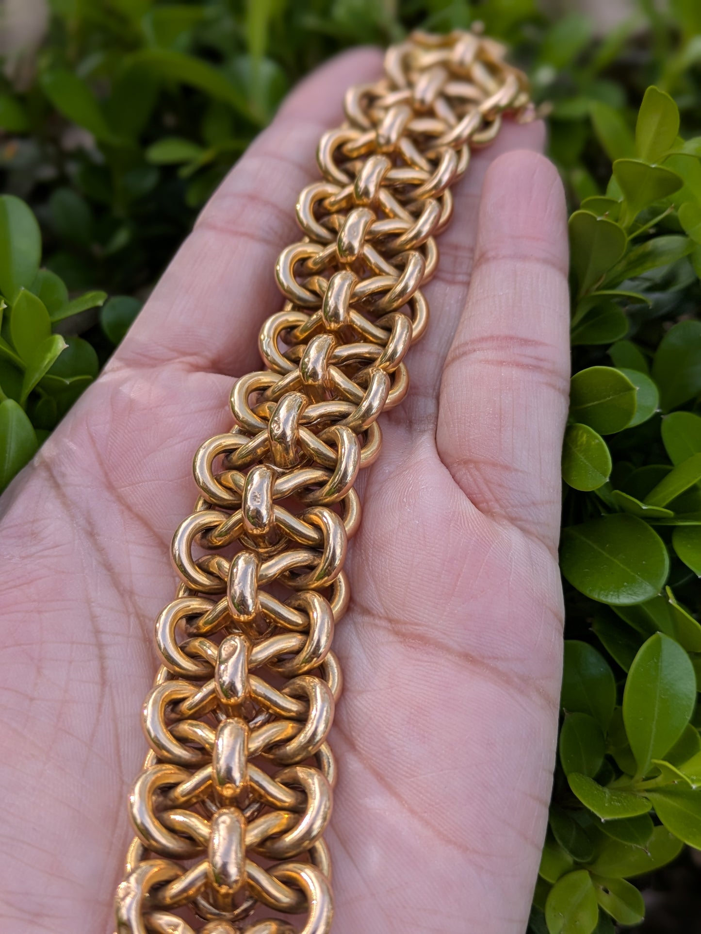 Vintage 18k Italian Wide Bracelet