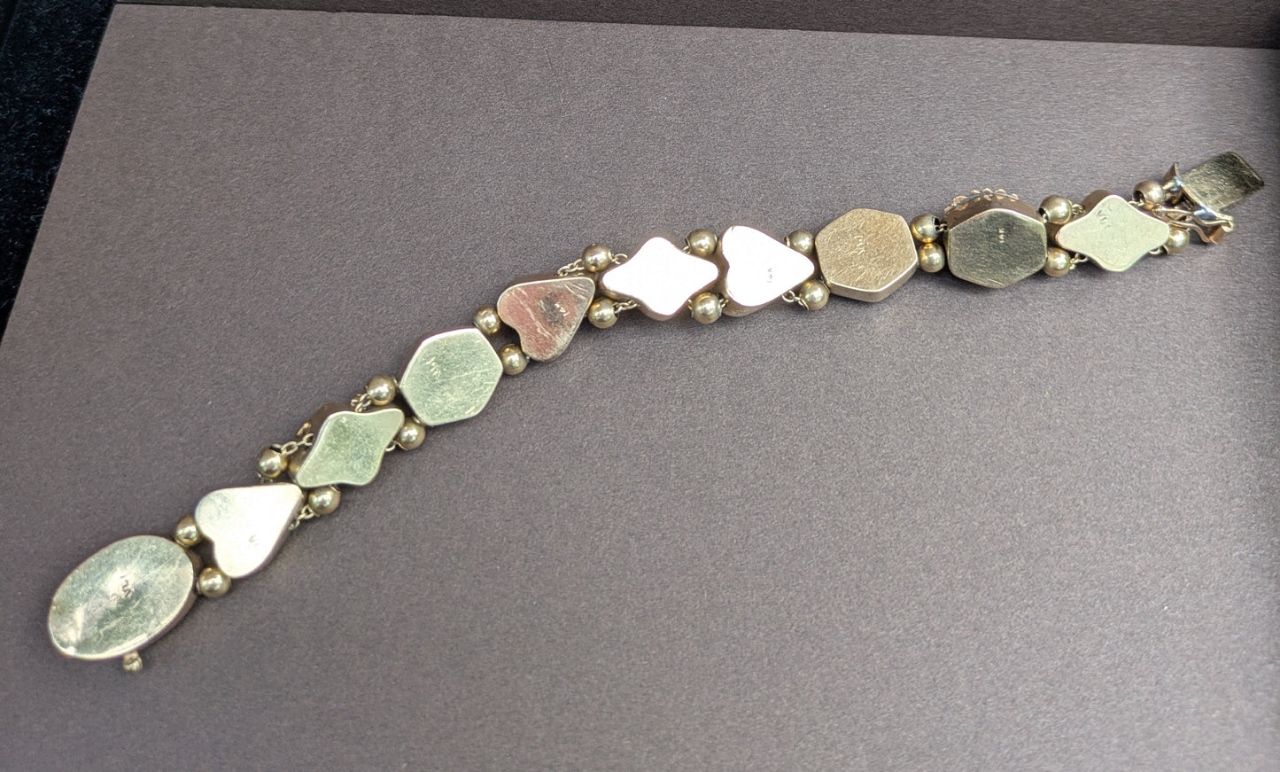 14kt Slide Bracelet Turquoise, Diamond (OEC), Pearl, Garnet, Opal, Amethyst, Enamel