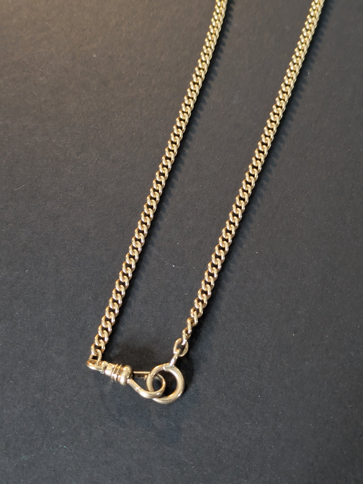 14kt Solid Flat Curb Watch Chain