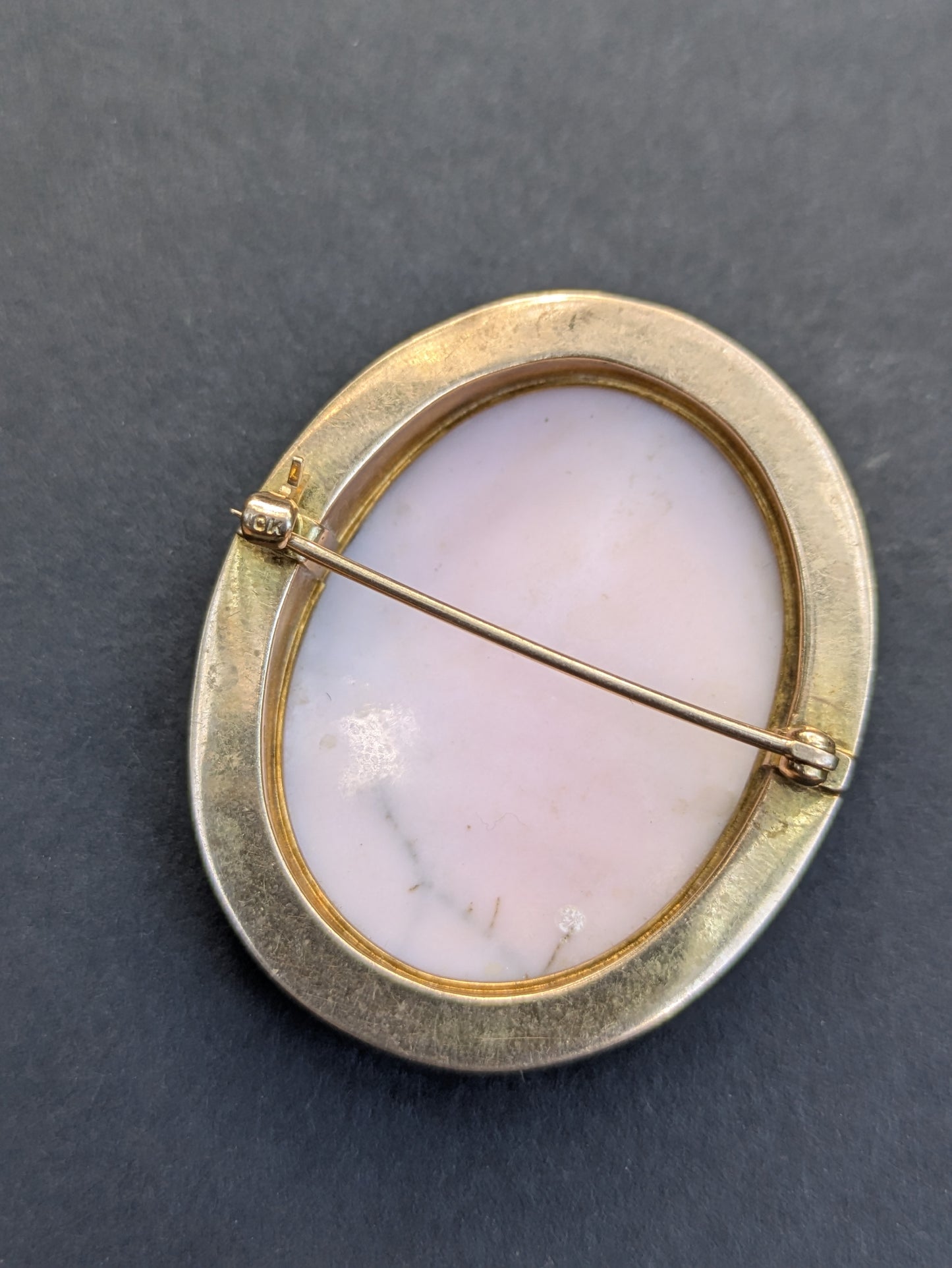 Angel Skin Coral Cameo Brooch