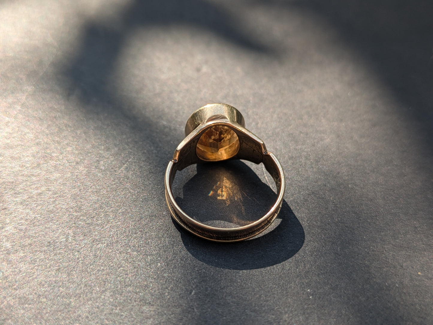 14kt Carved Citrine Ring